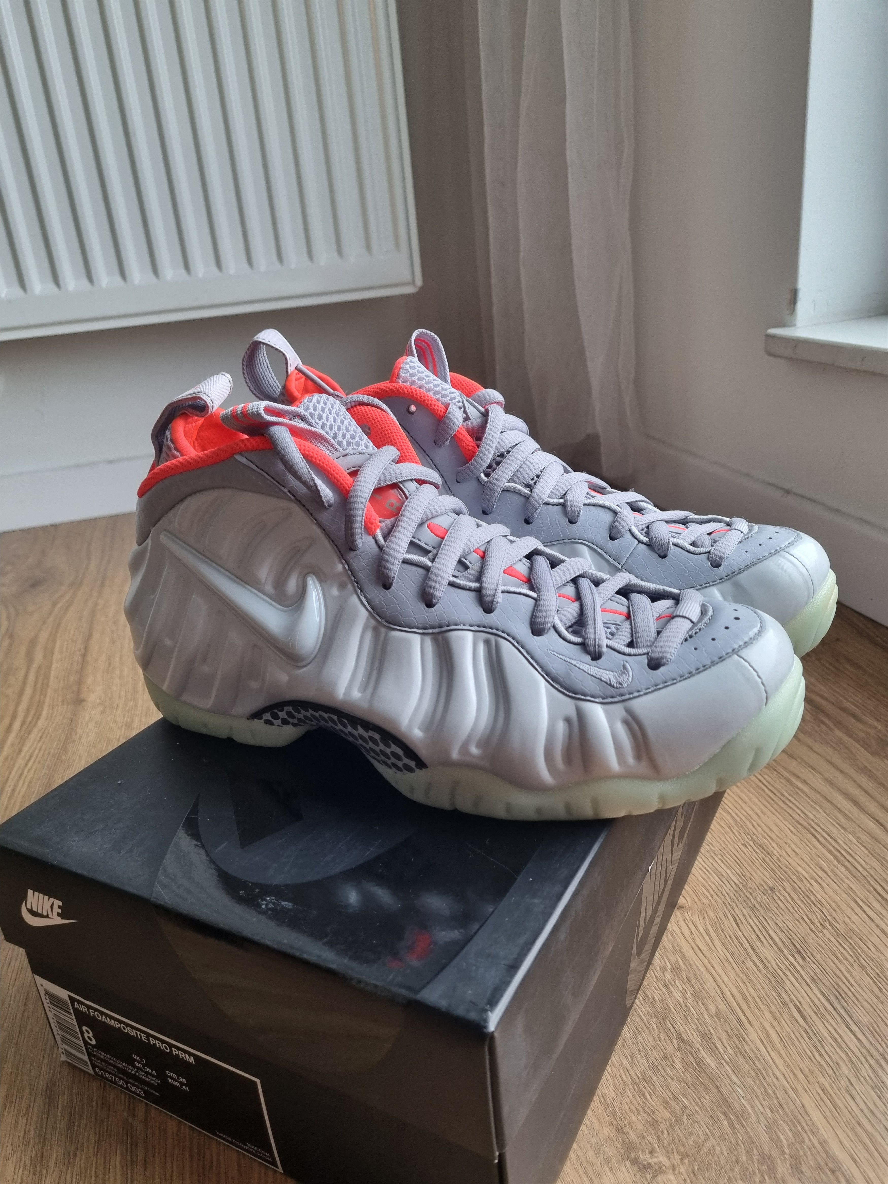 image of Nike Air Foamposite Pro Pure Platinum Shoes, Men's (Size 8)