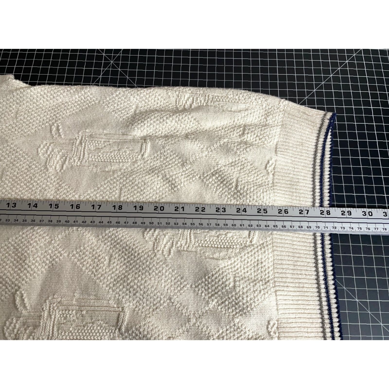 Vintage Vintage Shenandoah Men’s Heavyweight Ivory Cotton Golf Sweater XL Tall 90s Embroidered Knit Pullover Size US XL / EU 56 / 4 - 6 Thumbnail