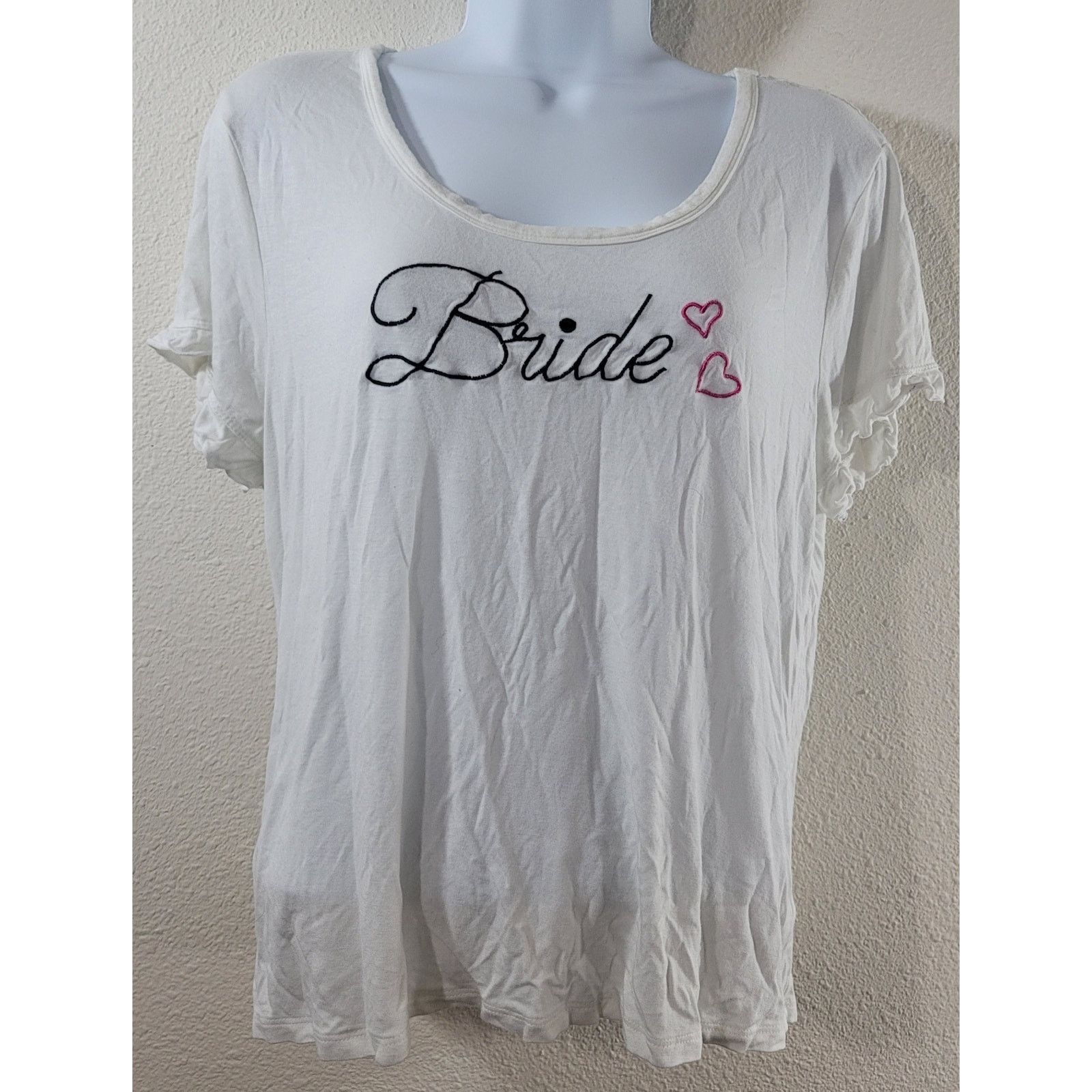 Other Blue Betsy Johnson White Embroidered BRIDE Sleep Shirt M Size M / US 6-8 / IT 42-44 - 1 Thumbnail