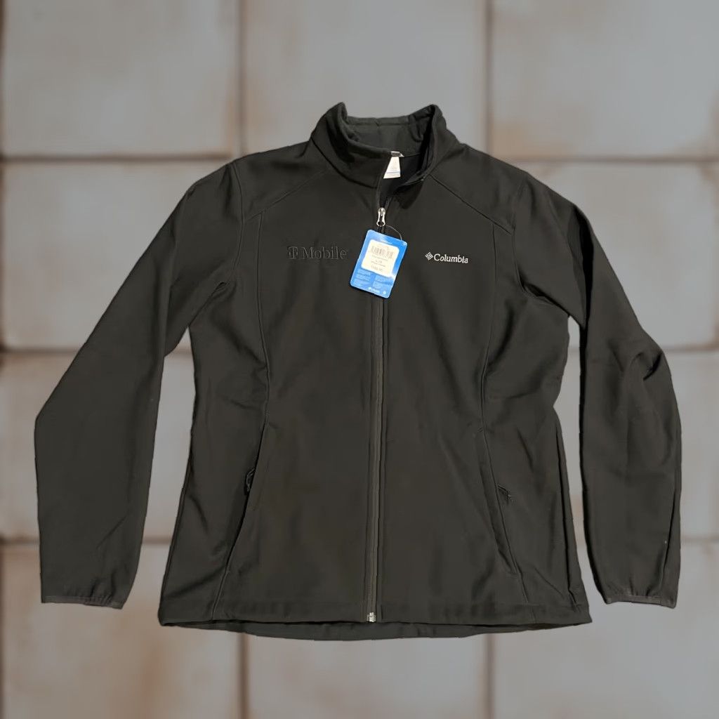 Vintage Columbia Kruser Ridge II Softshell Jacket T Mobile Womens Large Black NWT Size L / US 10 / IT 46 - 1 Thumbnail