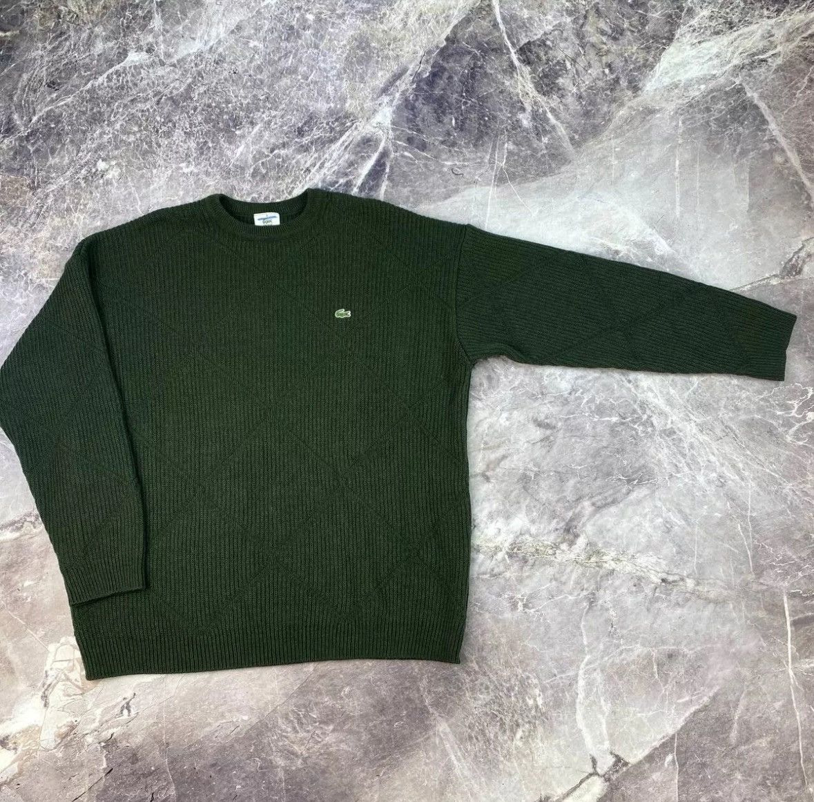Lacoste × Vintage Vintage Lacoste Sweater Knit Green Wool Size XL Y2K Size US XL / EU 56 / 4 - 4 Thumbnail