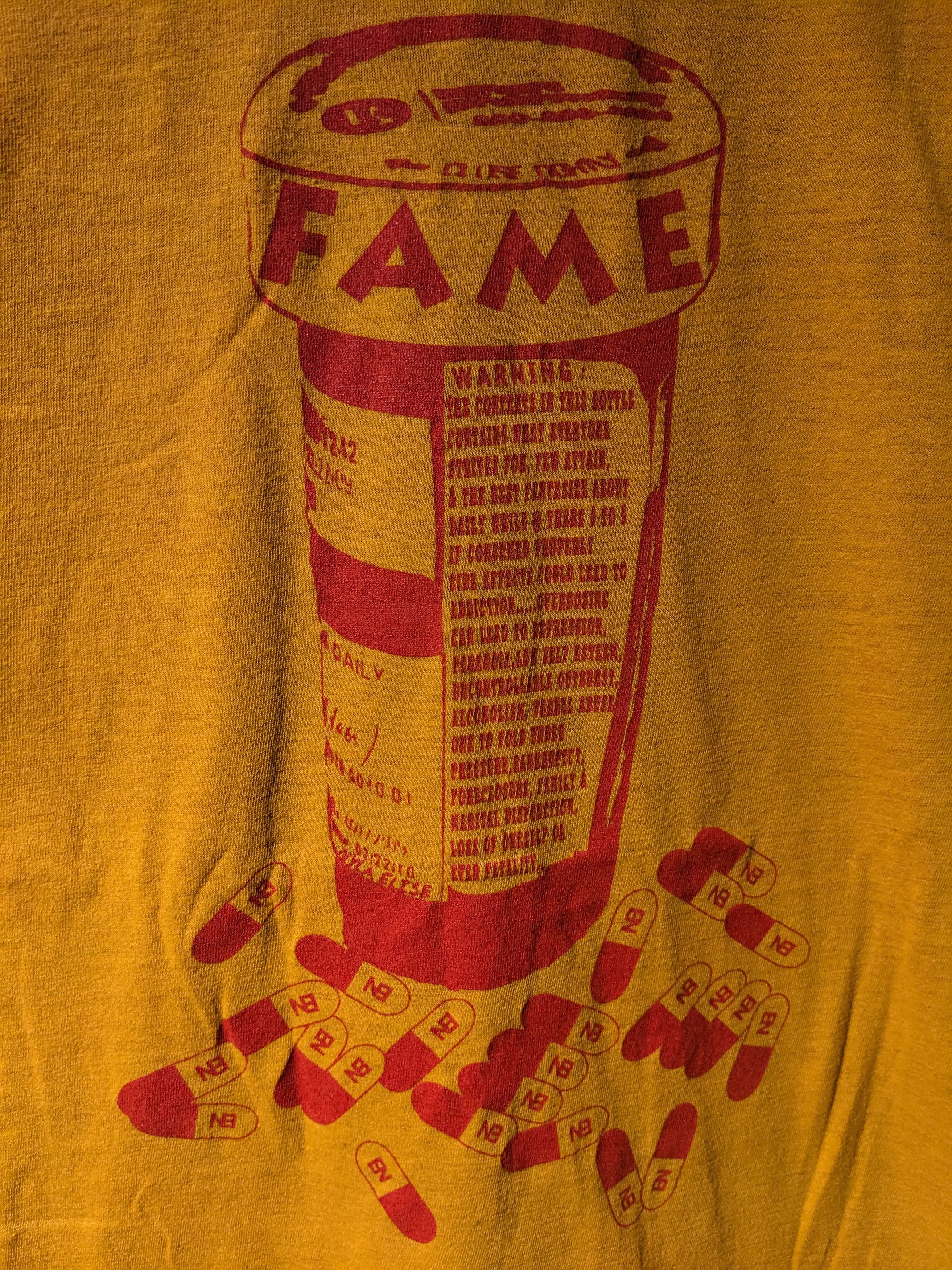 Vintage Vintage 90s Fame Pills Bottle Yellow X-Large T-Shirt Size US XL / EU 56 / 4 - 2 Thumbnail