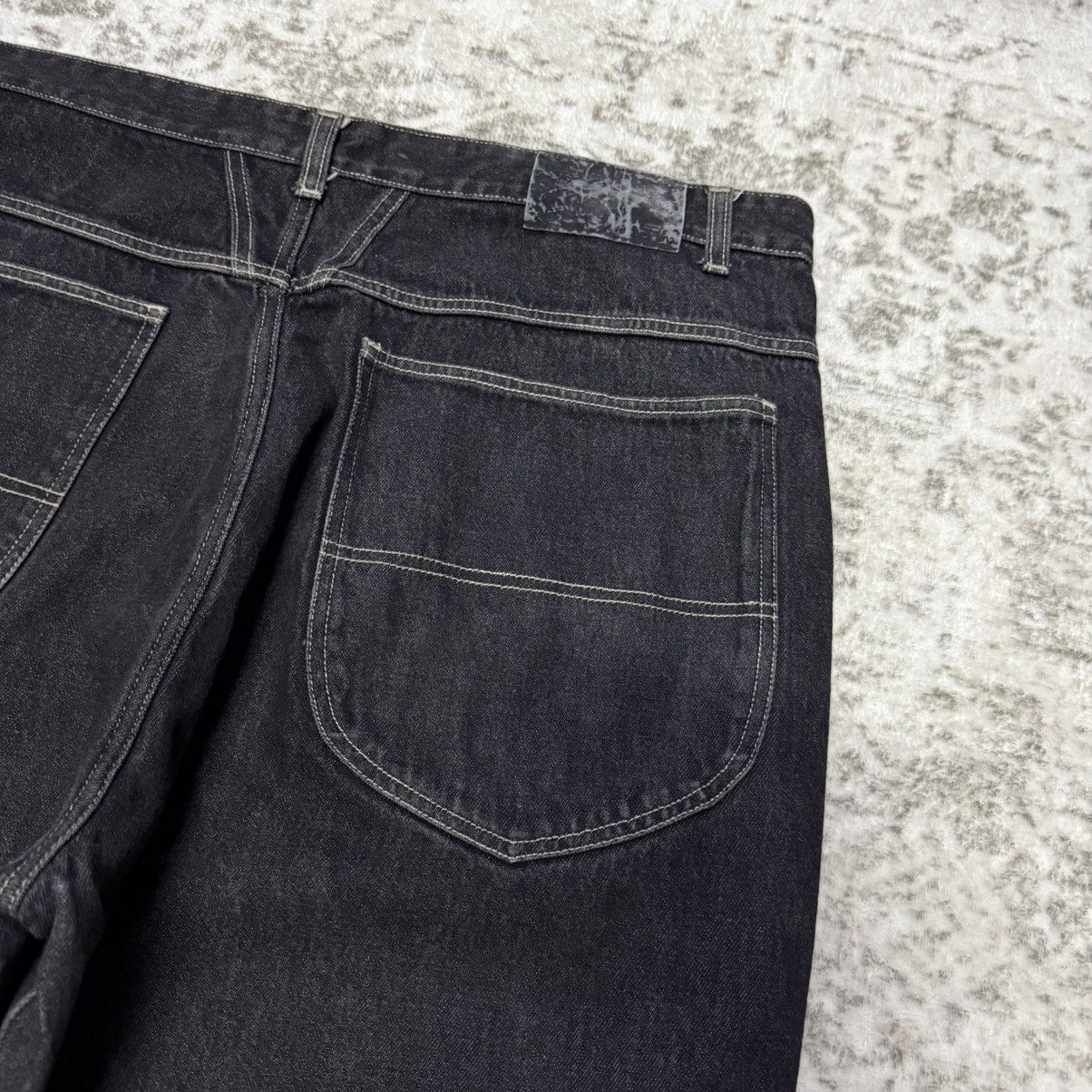 Marithe + Francois Girbaud Girbaud Black Wash Carpenter Loose Denim Pants Size US 40 / EU 56 - 10 Thumbnail
