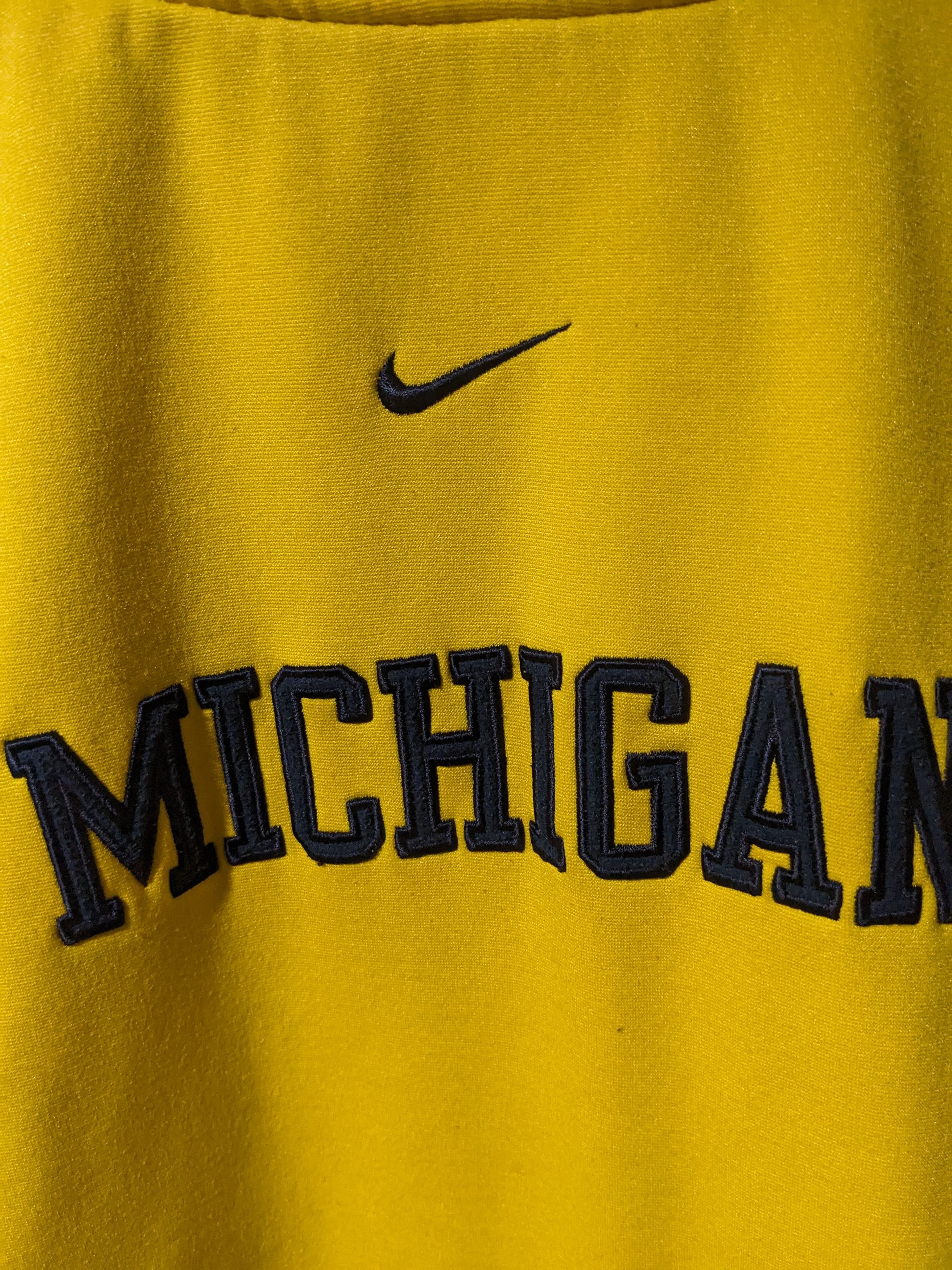 Nike × Vintage Vintage Y2K Michigan University Nike Center Swoosh Hoodie Size US L / EU 52-54 / 3 - 2 Thumbnail