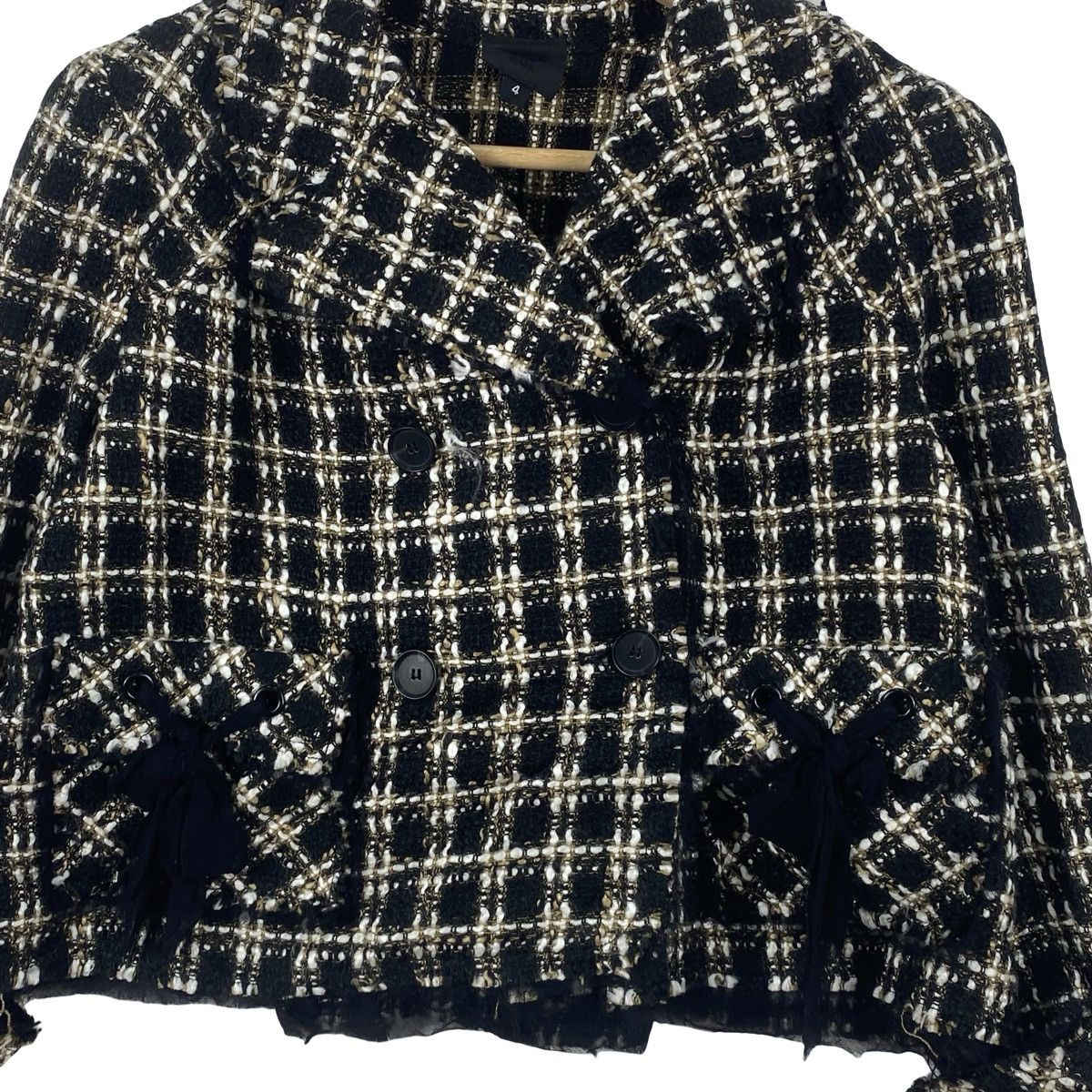 Vintage Vintage JOSEPHINE CHAUS Tweed Cropped Jacket Size S / US 4 / IT 40 - 7 Thumbnail