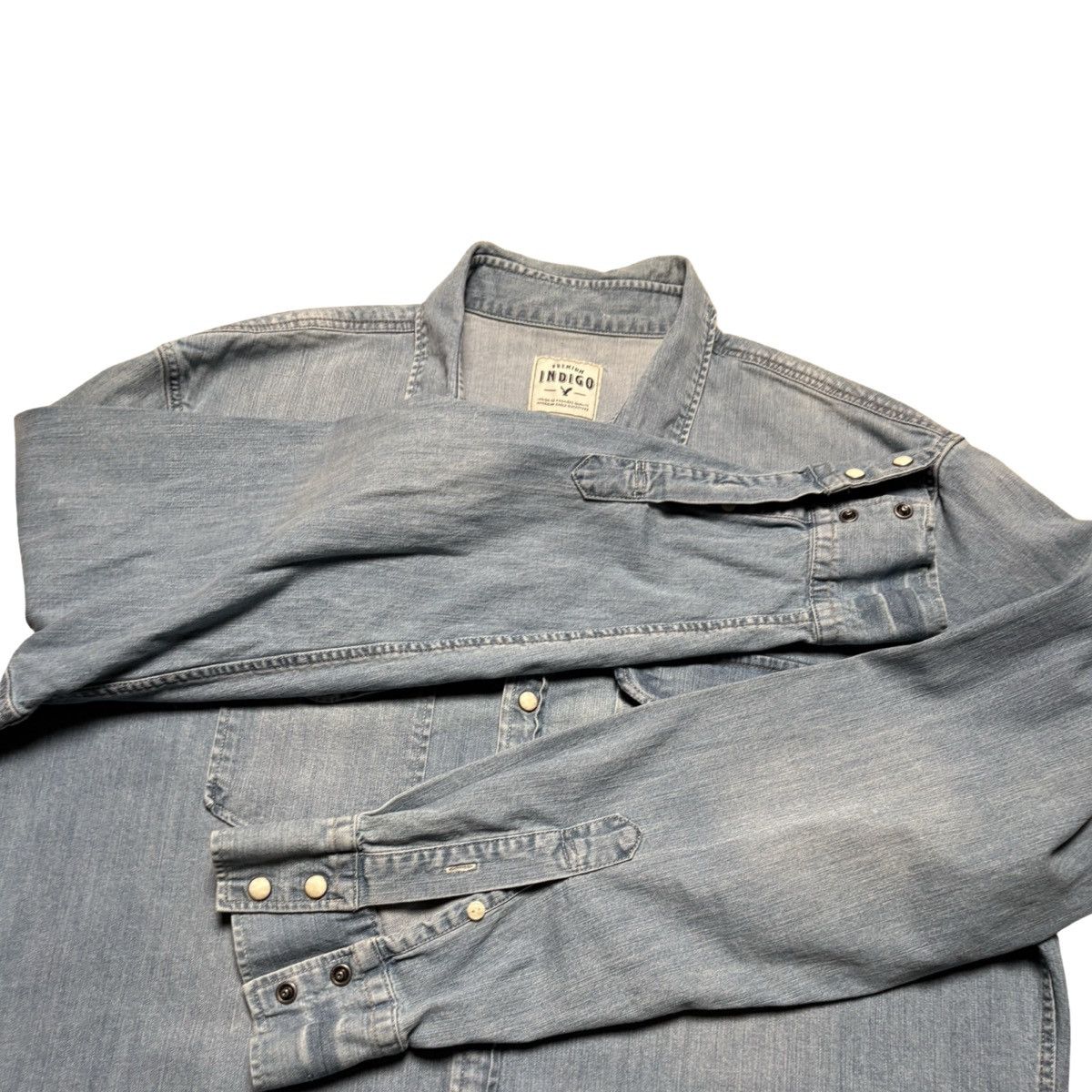 American Eagle Outfitters American Eagle Men’s Denim Pearl Snap Western Shirt Size XL Size US XL / EU 56 / 4 - 6 Thumbnail