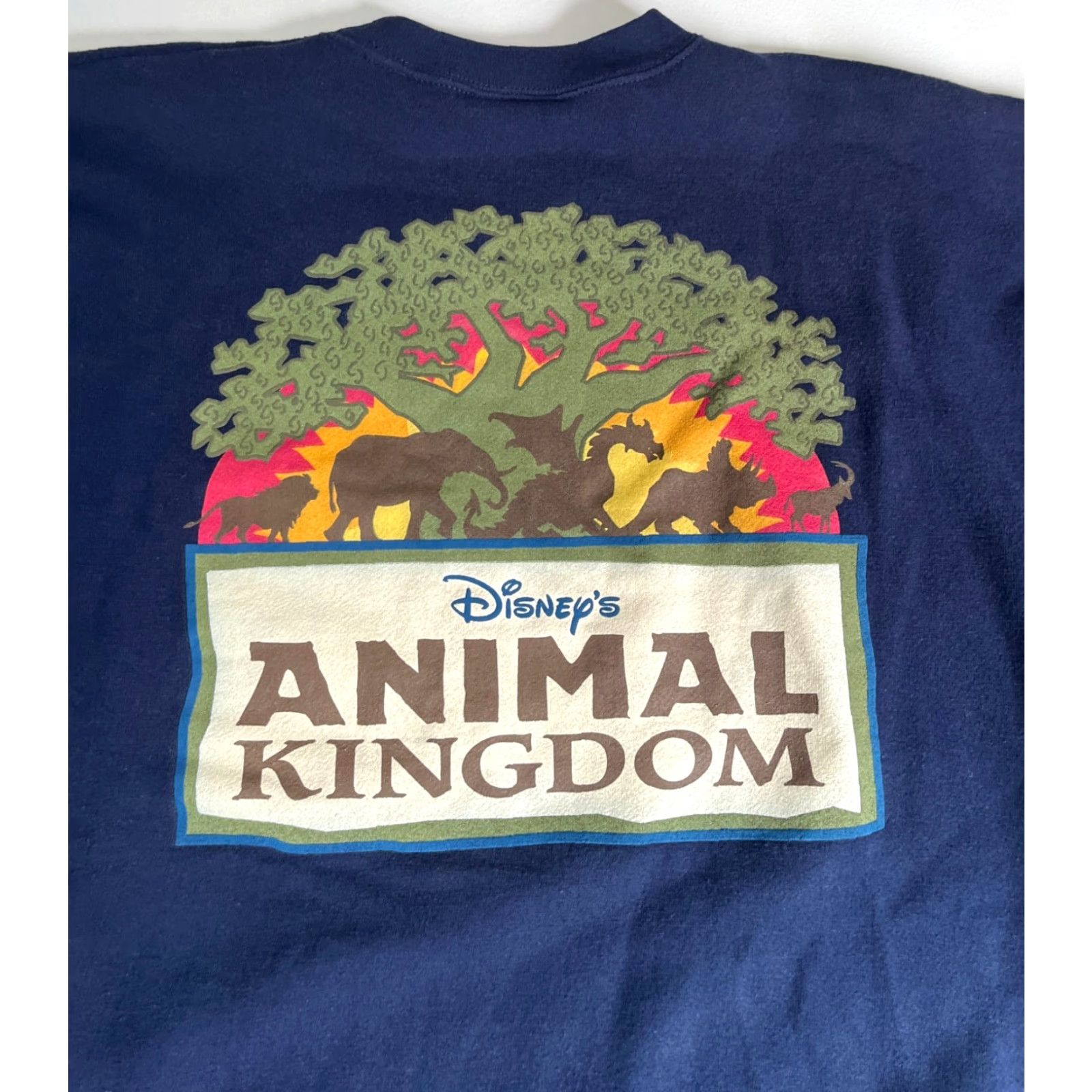 Vintage VINTAGE Mickey Inc. Disney's Animal Kingdom Sweatshirt Unisex Adults XL Navy Blue 90s Graphic Print Double-Sided Firn Size US XL / EU 56 / 4 - 5 Thumbnail