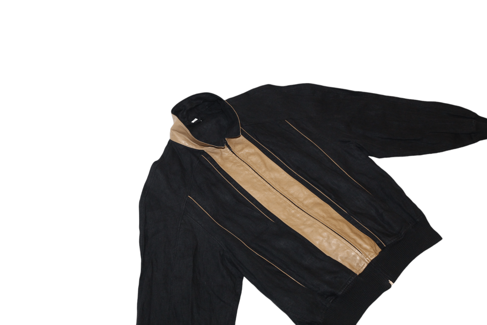 Kiton 🔥Schiatti & Co. luxury design raw linen leather trim bomber Size US M / EU 48-50 / 2 - 7 Thumbnail