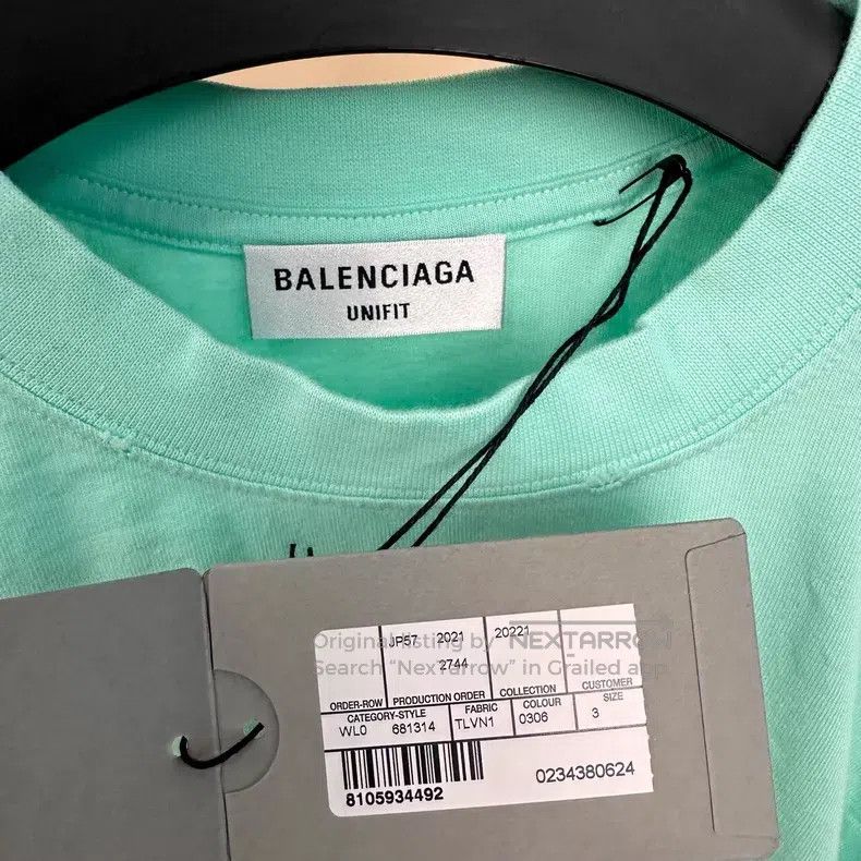 Balenciaga Balenciaga Mint Green Bieber Short Sleeve Size US L / EU 52-54 / 3 - 5 Thumbnail