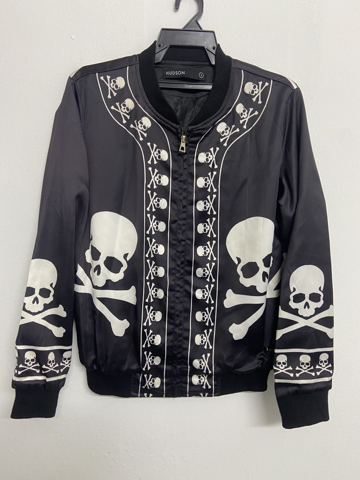Japanese Brand Hudson Skulls Bomber jacket Size US S / EU 44-46 / 1 - 1 Thumbnail