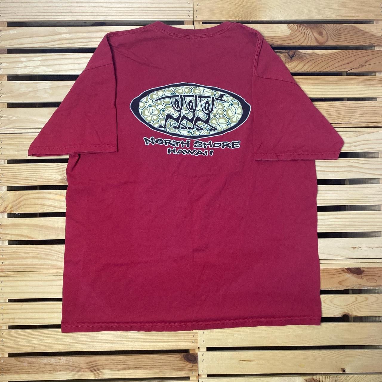 Anvil Vintage North Shore, HI Red Surf Tee Size XL Size US XL / EU 56 / 4 - 1 Thumbnail