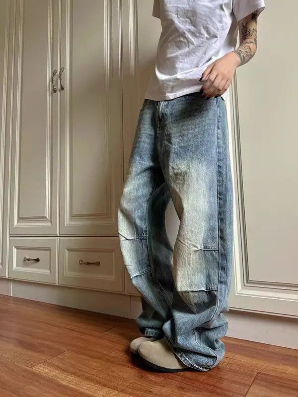 Japanese Brand Ruumika x eko Vintage frayed baggy micro flare Y2K jeans Size US 34 / EU 50 - 8 Thumbnail