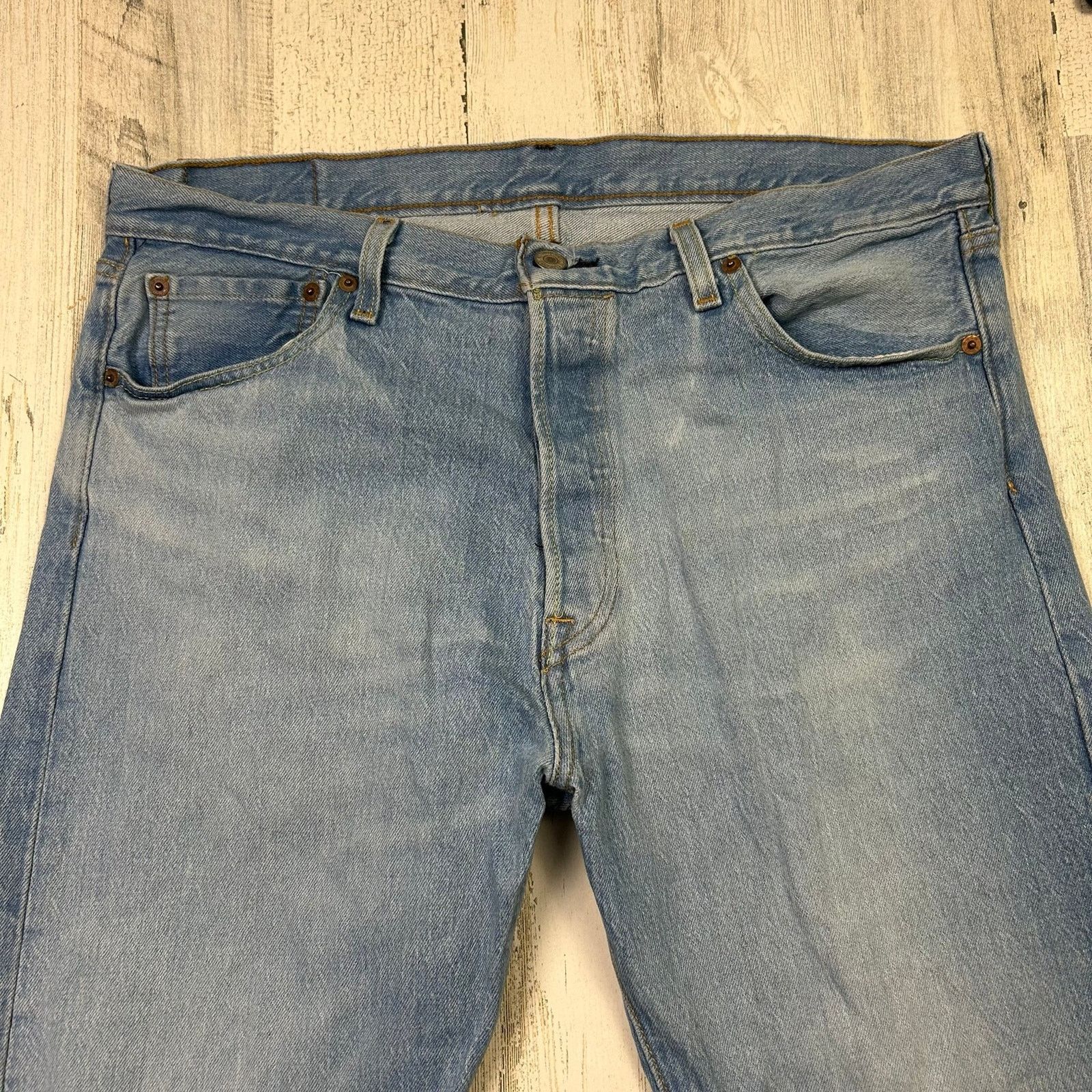 Levi's Vintage Levi’s 501 Button Fly Denim Blue Jeans Size US 36 / EU 52 - 2 Thumbnail