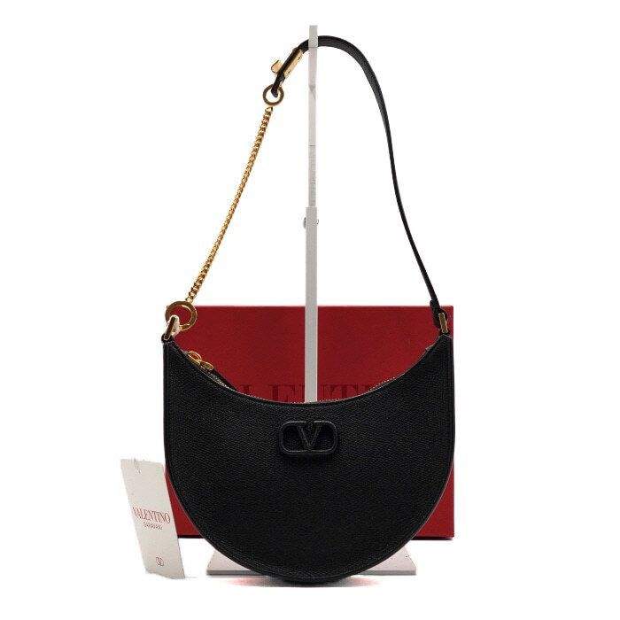 Valentino Logo Hobo Bag with Gold Chain Size ONE SIZE - 1 Thumbnail