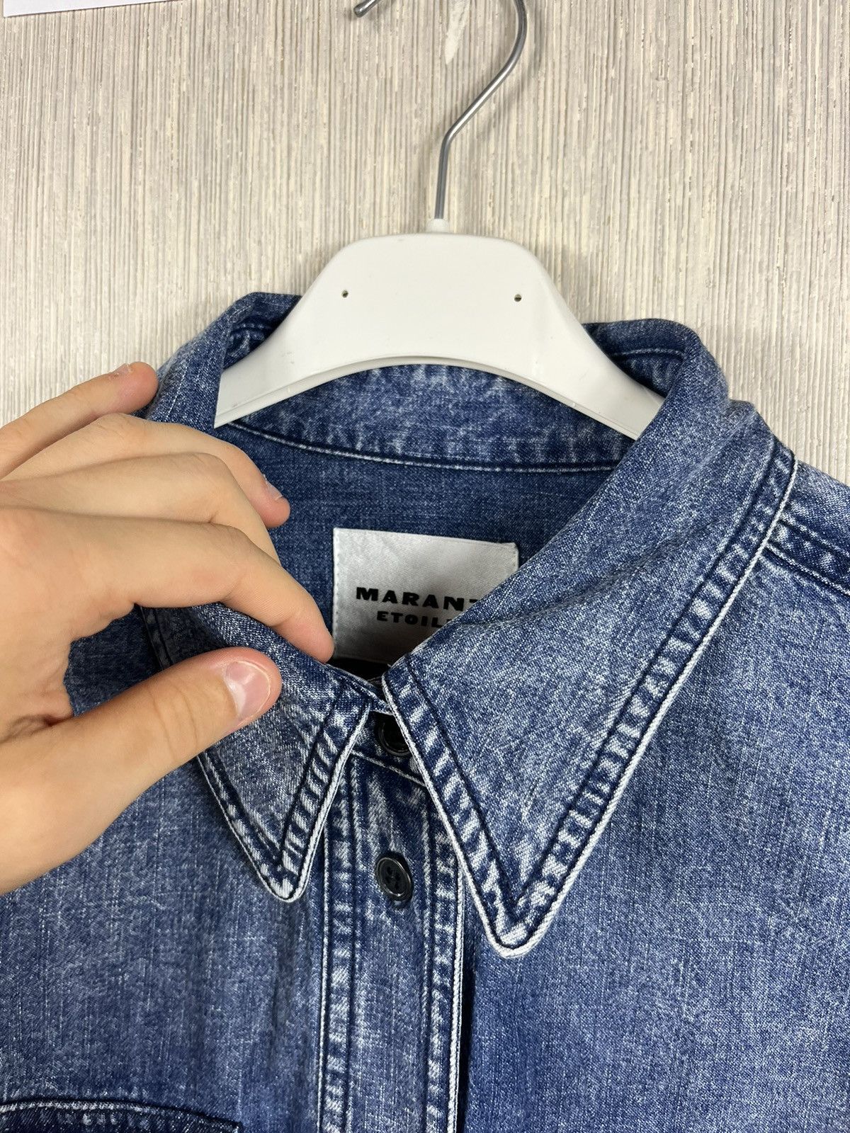 Isabel Marant × Isabel Marant Etoile Isabel Marant Etoile Danis denim shirt washed acid pockets Size M / US 6-8 / IT 42-44 - 11 Thumbnail