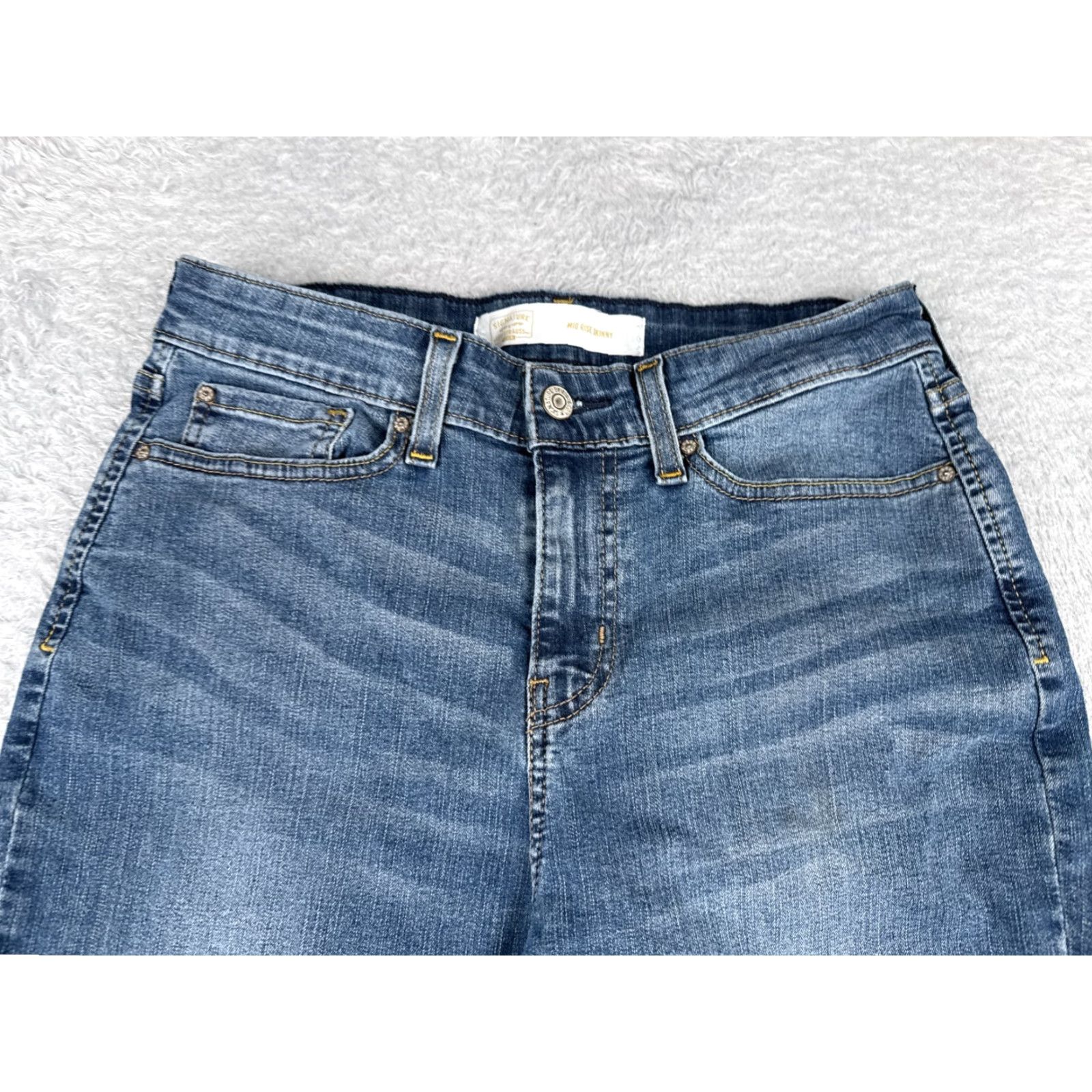 Levi's Levi's Jeans Women 29 Blue Denim Mid Rise Skinny Tapered Cotton Blend 28x27 Jeans Womens Blue 90s? Size 29" - 4 Thumbnail
