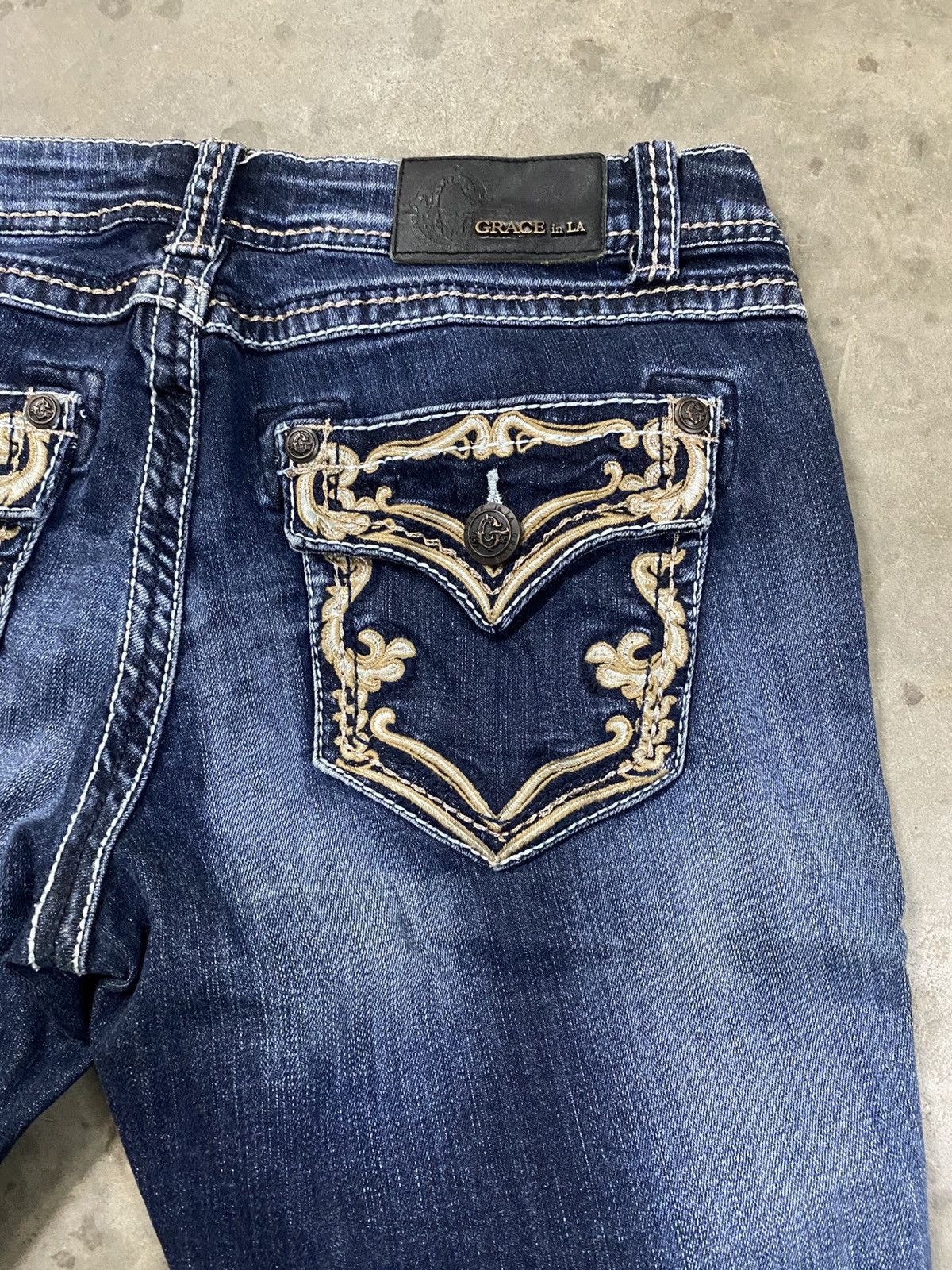 If Six Was Nine Flare Jeans Grace in LA Made in USA @320 Size US 28 / EU 44 - 4 Thumbnail