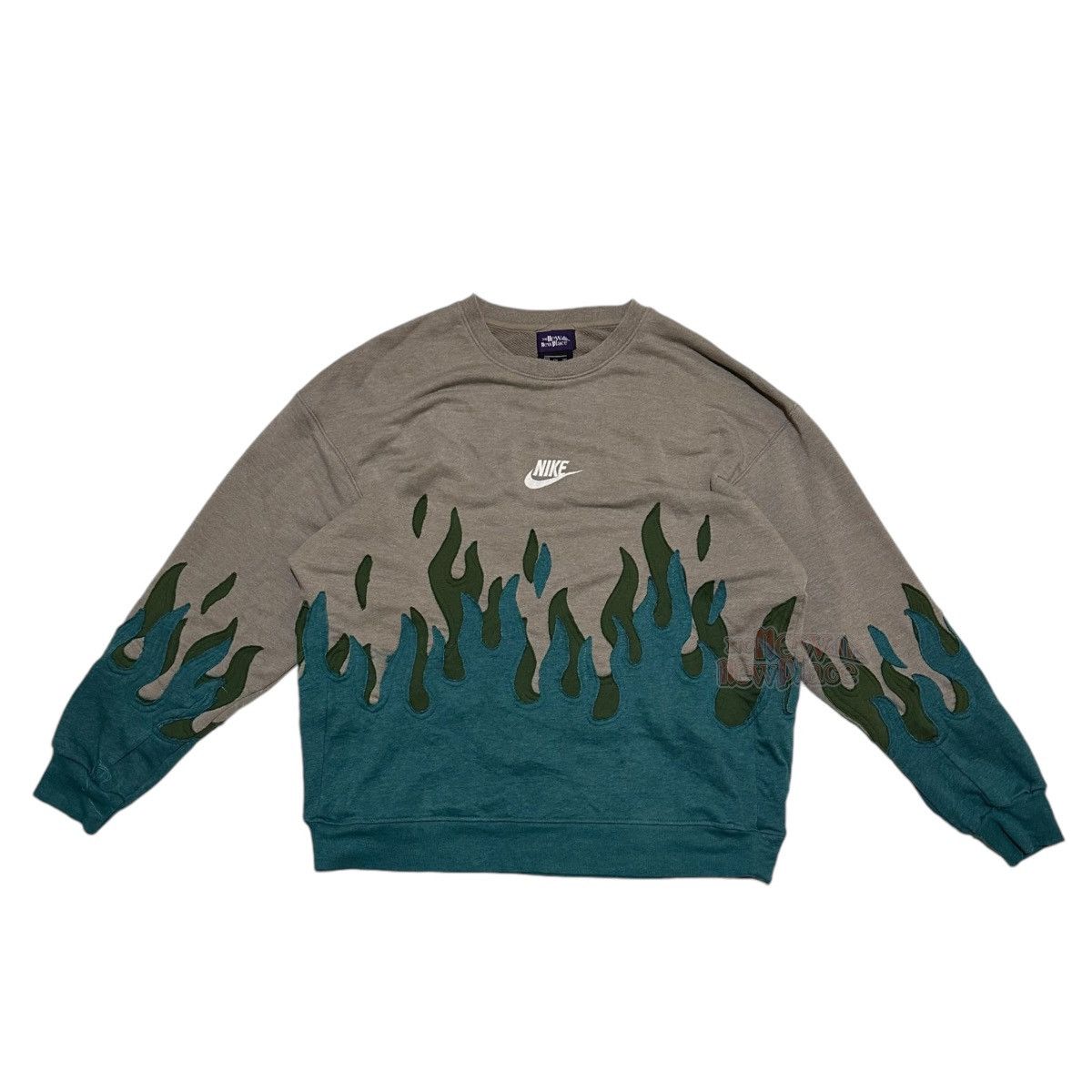 Nike Nike Center Sweatshirt Crewneck Double Flame “Tine” 588 Size US XL / EU 56 / 4 - 2 Thumbnail