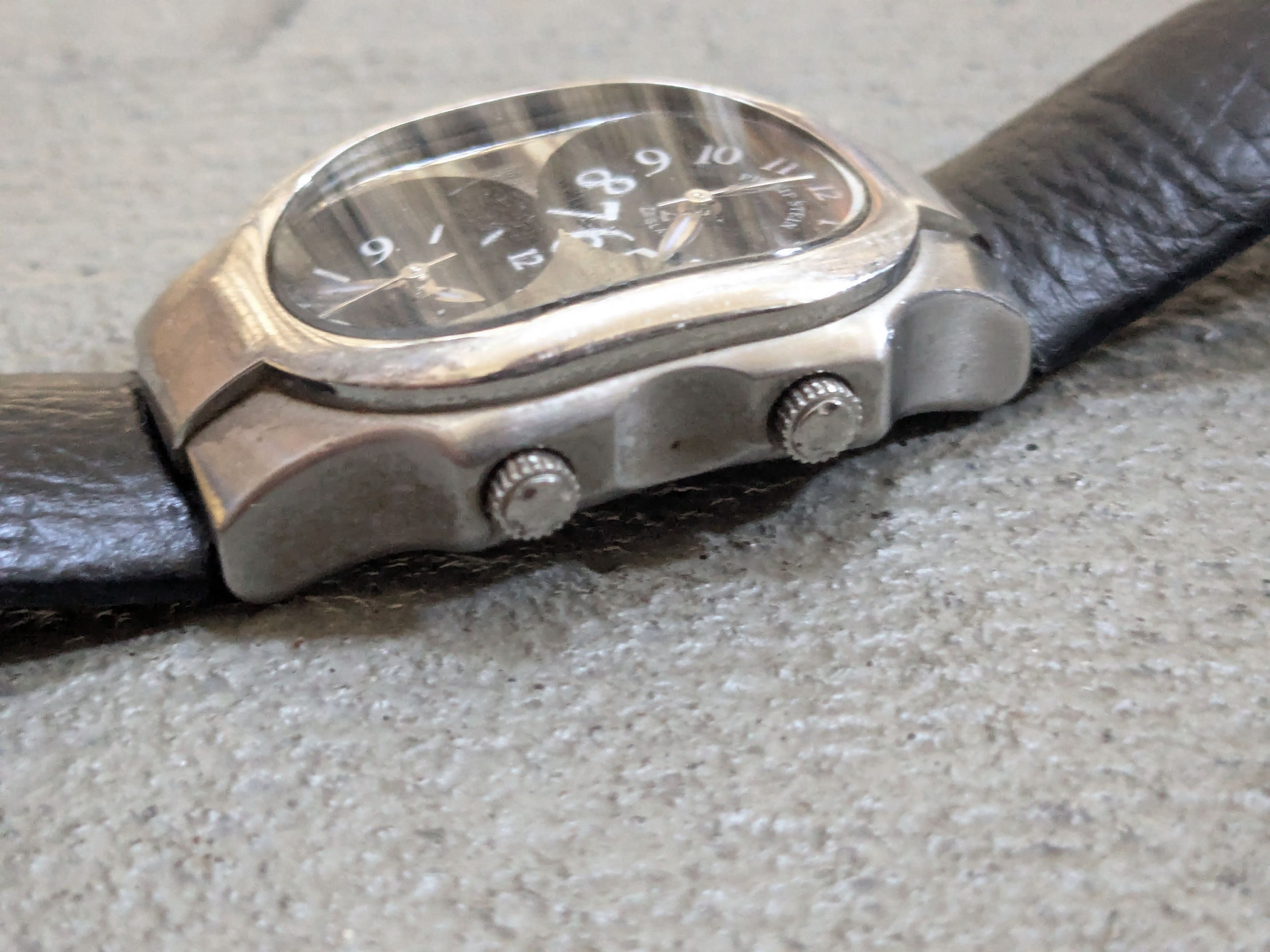 Other Phillip Stein Watch Dual Time Black Leather Avant Garde 27mm Size ONE SIZE - 4 Thumbnail
