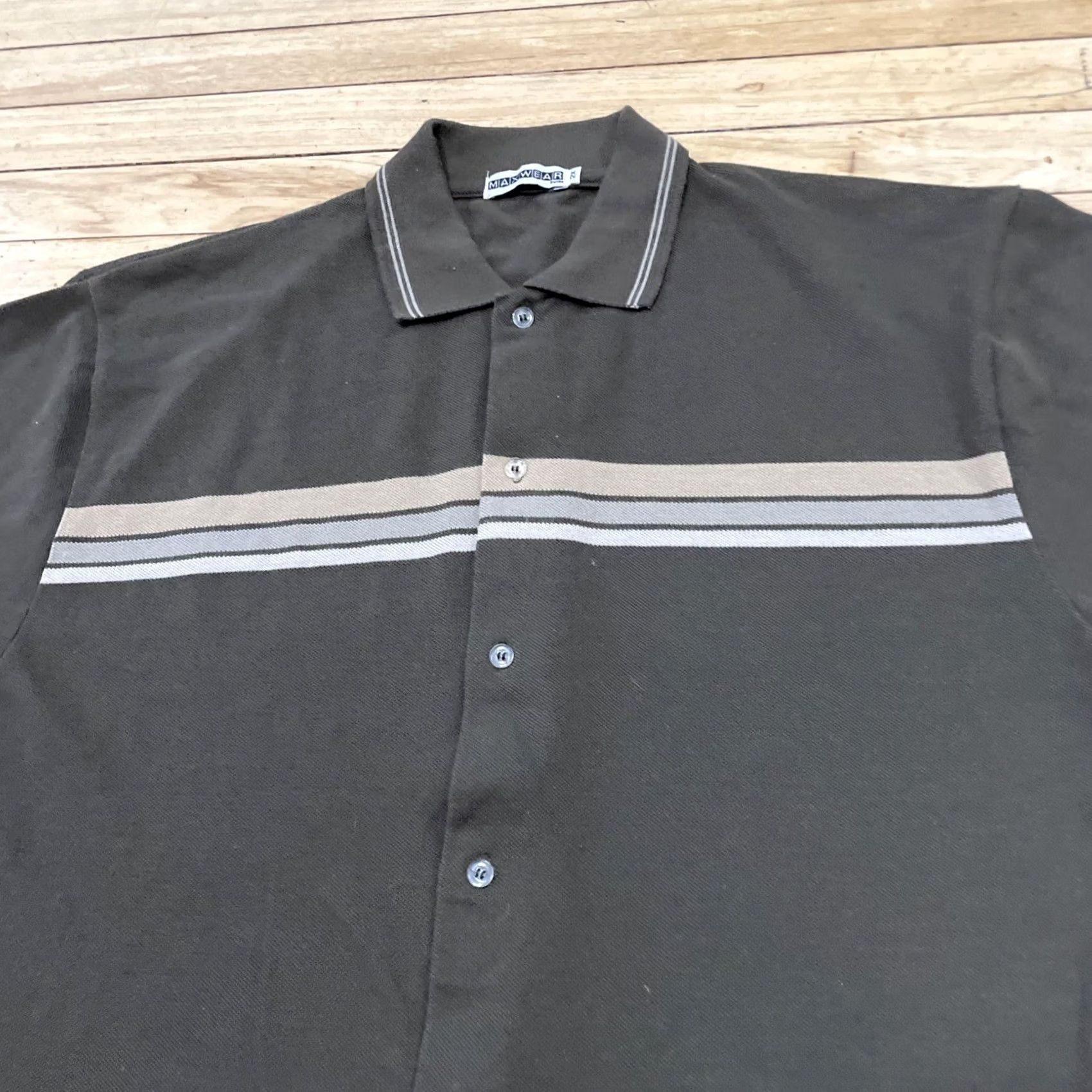 Etro MAXWEAR Shirt 2X VTG Striped Knit Button Up Green Beige Retro 70s Style 2X 46 Mens Shirt Vintage Green Beige 70s UI Size US XXL / EU 58 / 5 - 5 Thumbnail