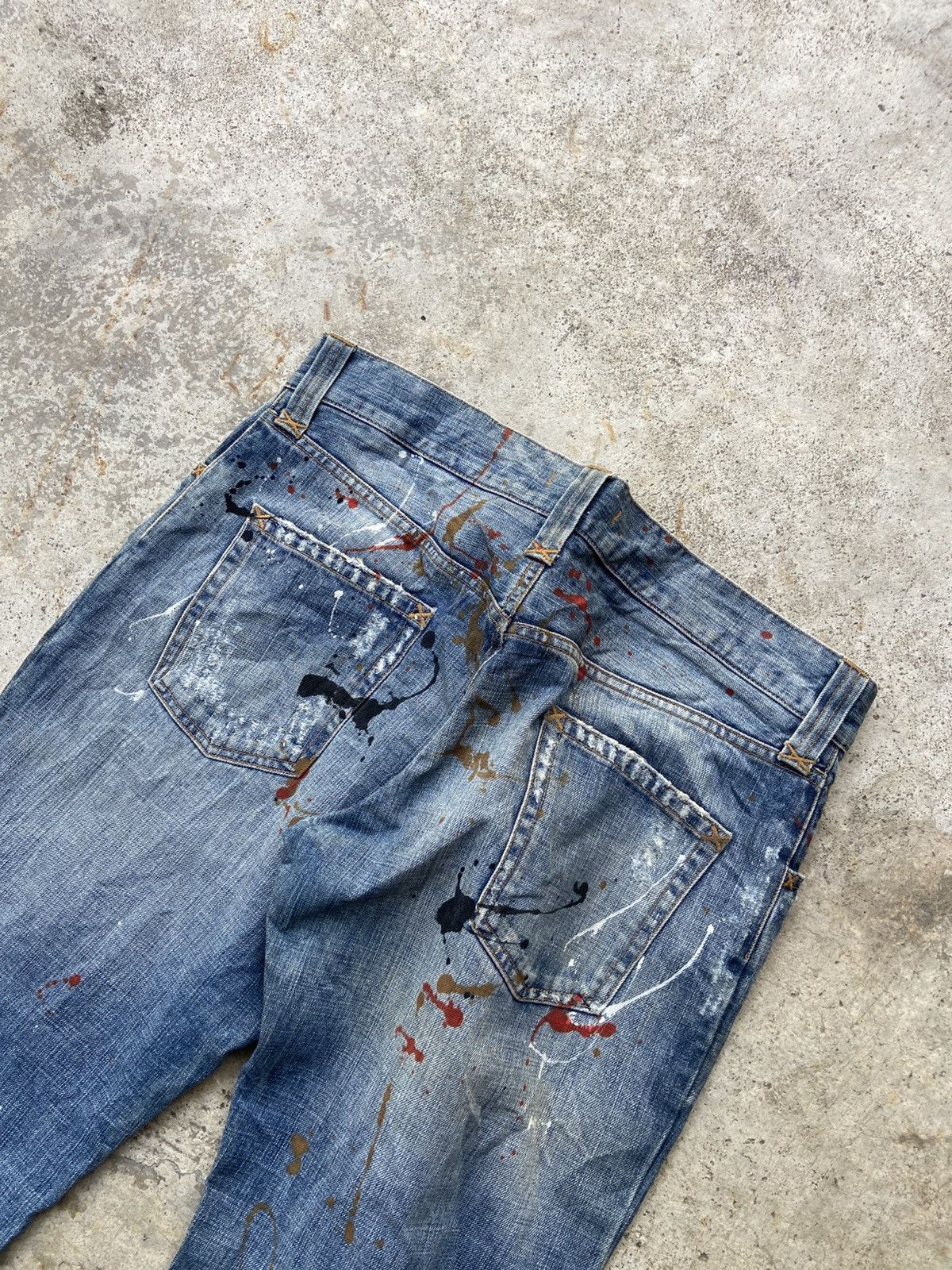 Dolce & Gabbana ARCHIVE SS03 ‘16 Classic’ Splatter Paint Distressed Denim Size US 36 / EU 52 - 6 Thumbnail