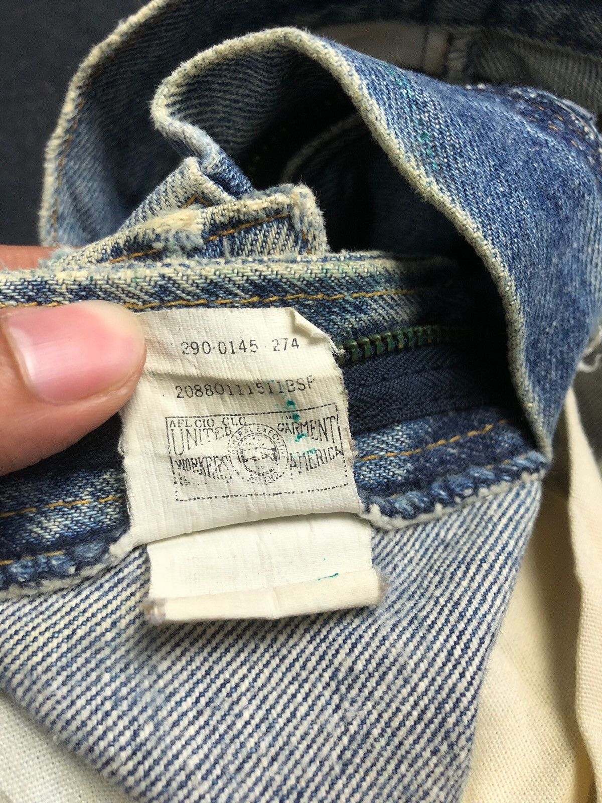 If Six Was Nine × Le Grande Bleu (L.G.B.) × Lee Vintage Lee Riders Distressed Jeans Made in USA Size US 30 / EU 46 - 17 Thumbnail