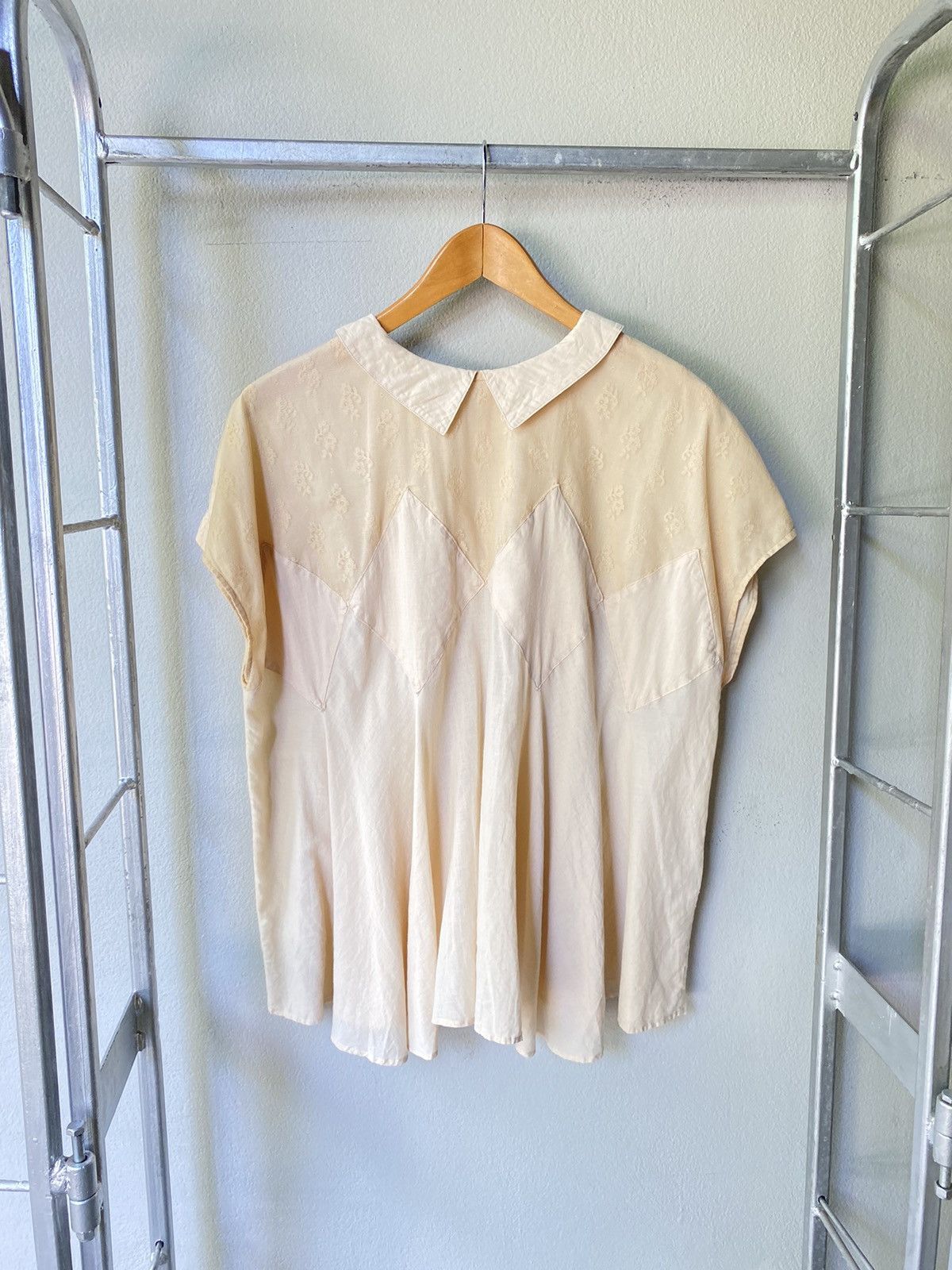 Sunao Kuwahara Sunao Kuwahara diamond patchwork blouse Size ONE SIZE - 14 Thumbnail