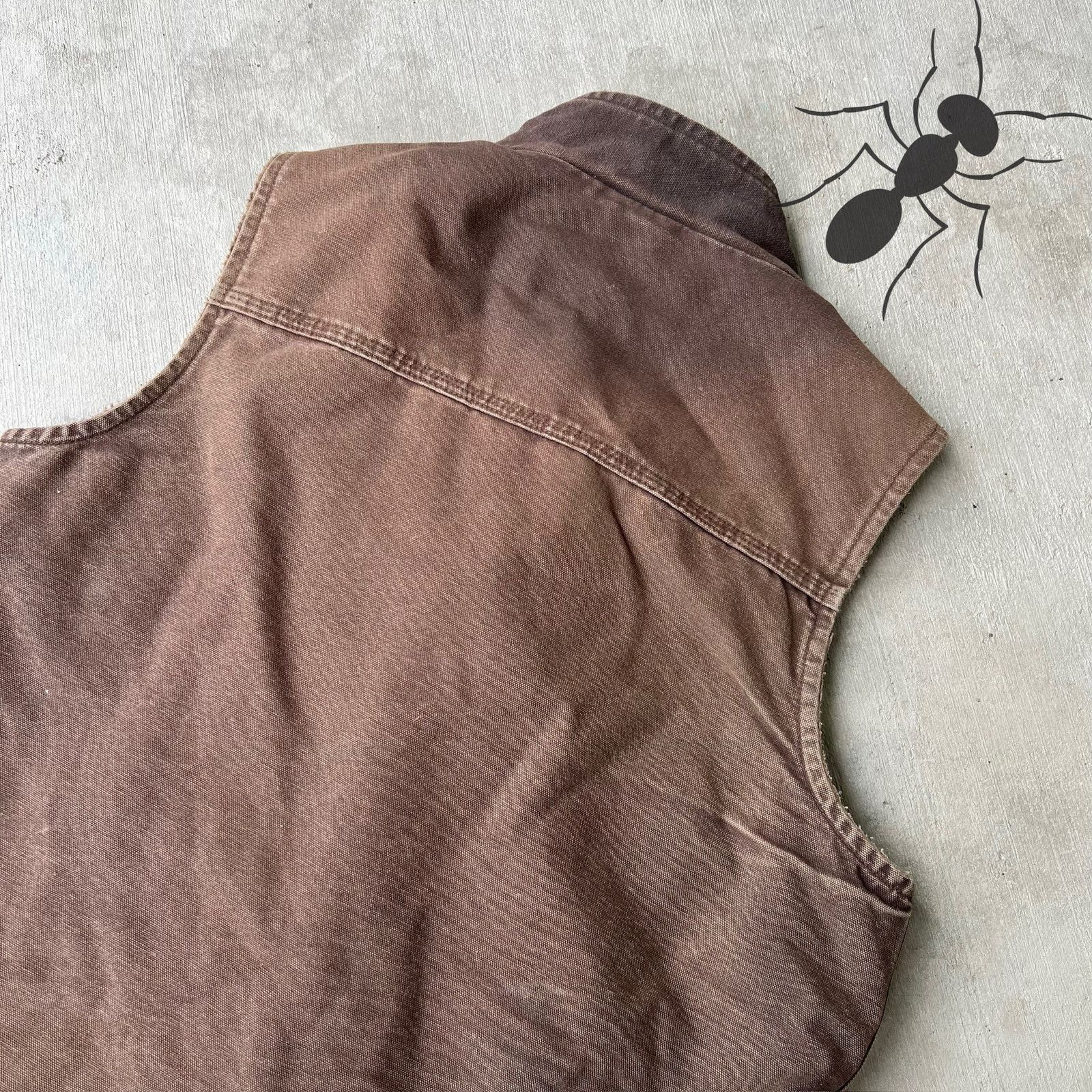 Carhartt × Vintage Carhartt V33 DKB faded brown work wear vest Size US M / EU 48-50 / 2 - 8 Thumbnail