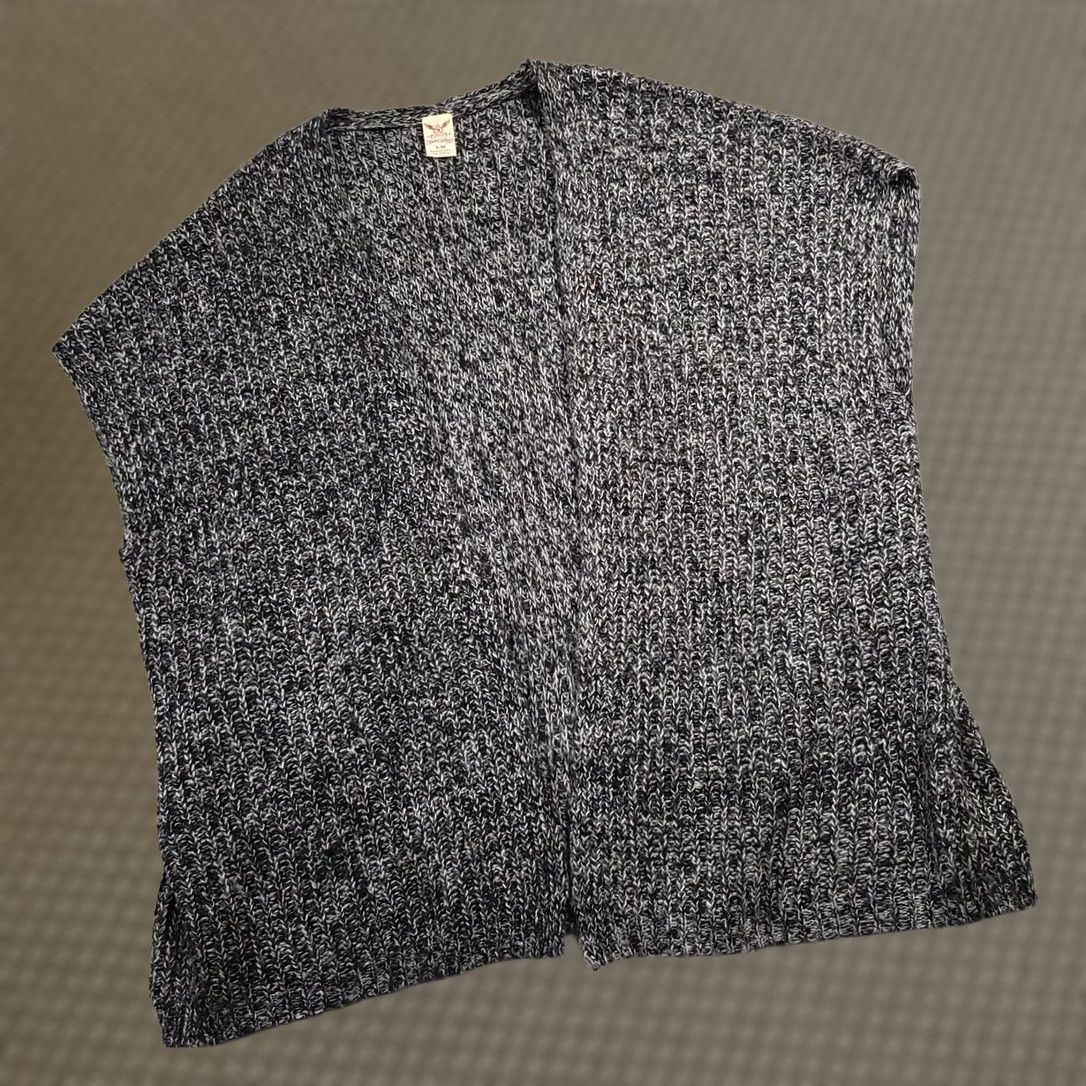 Faded Glory Faded Glory Cardigan Sweater Womens S/M Open Heathered Gray Short Sleeve Size S / US 4 / IT 40 - 1 Thumbnail