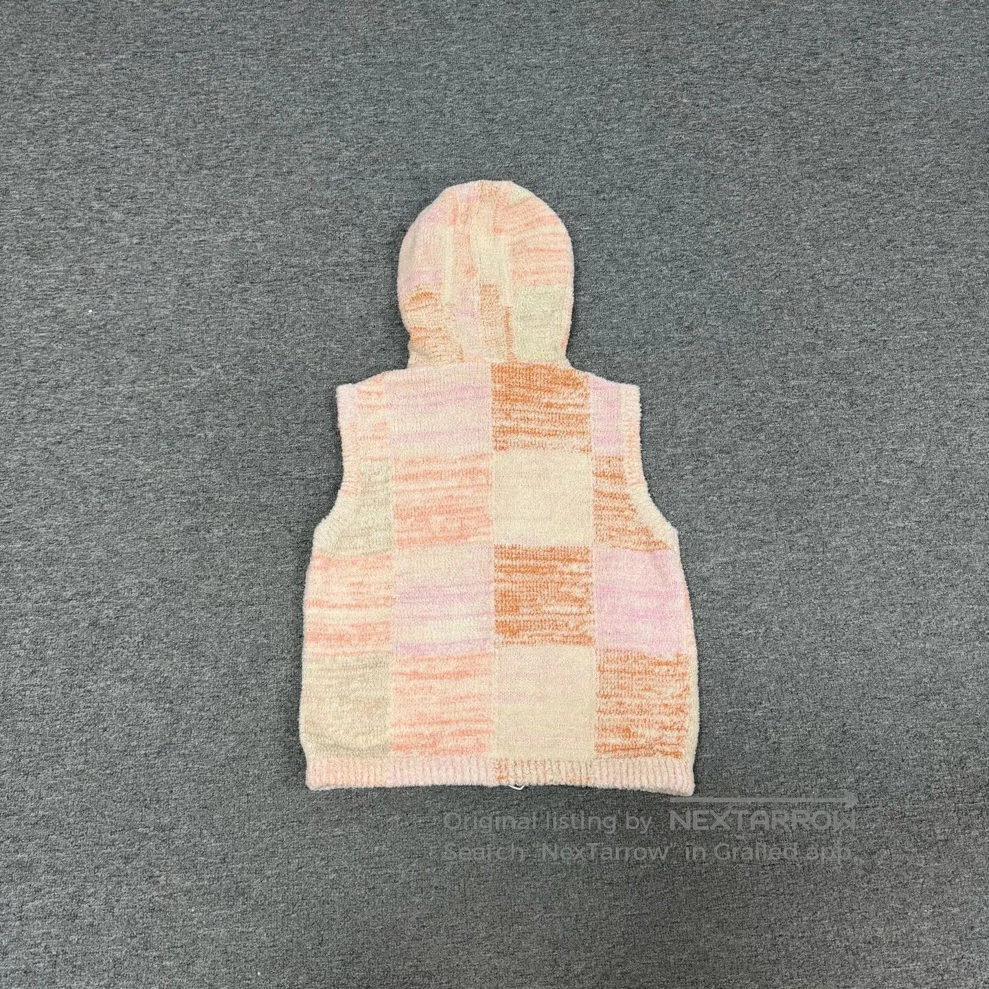 Chanel Chanel Ski Series: Orange-Pink Checkered Hooded Vest| Size M / US 6-8 / IT 42-44 - 2 Thumbnail