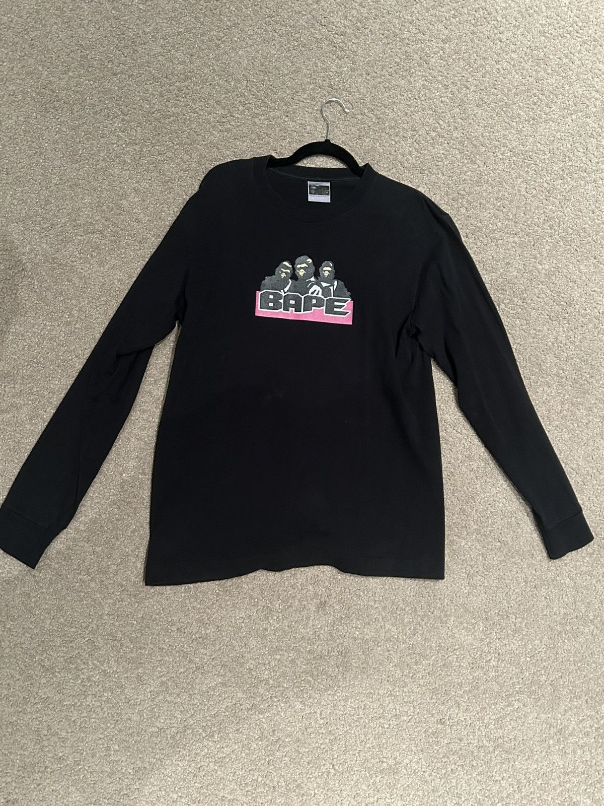 Bape Bape planet of the apes vintage long sleeve t shirt Size US XL / EU 56 / 4 - 1 Thumbnail
