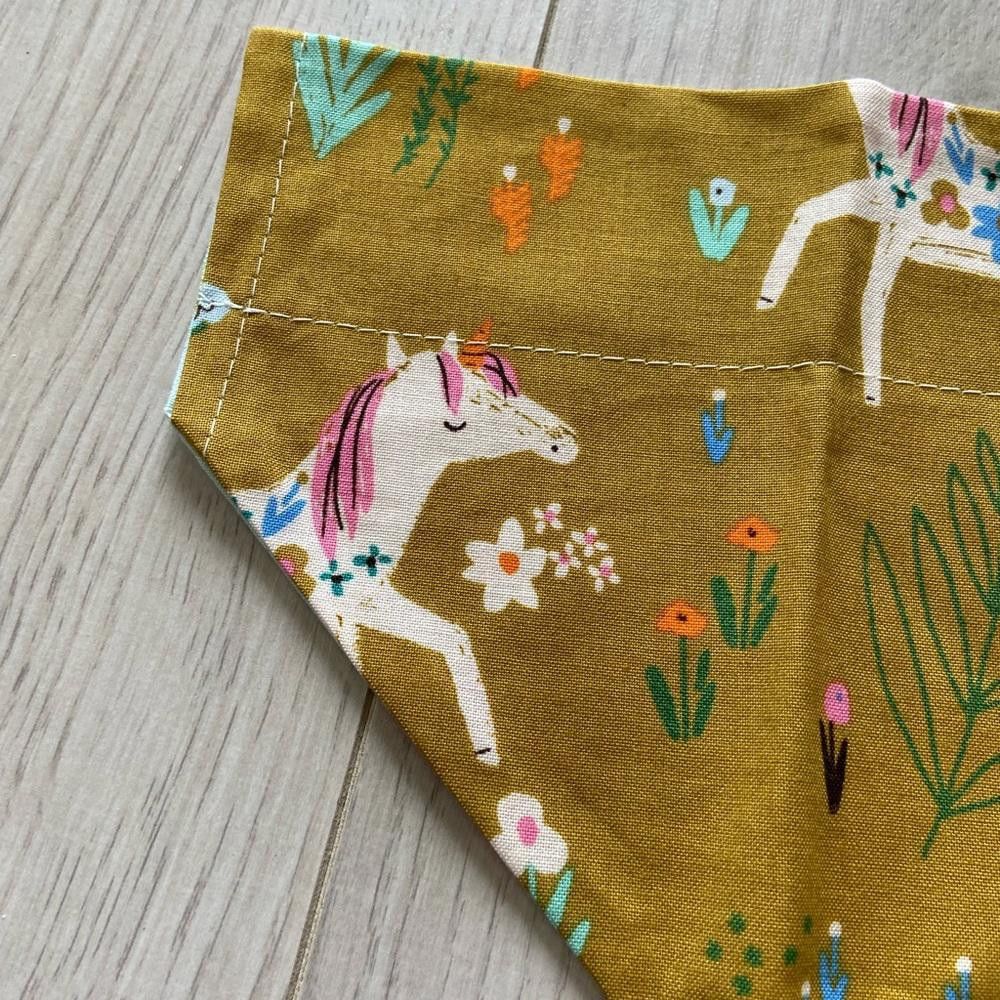 Designer Horse and Floral Dog Bandana Size ONE SIZE - 2 Thumbnail