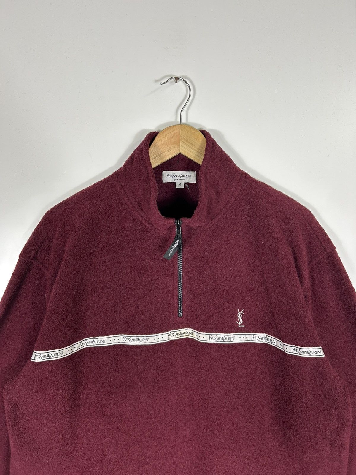 Yves Saint Laurent Vintage Yves Saint Laurent YSL Fleece Half-Zip Pullover Size US M / EU 48-50 / 2 - 4 Thumbnail