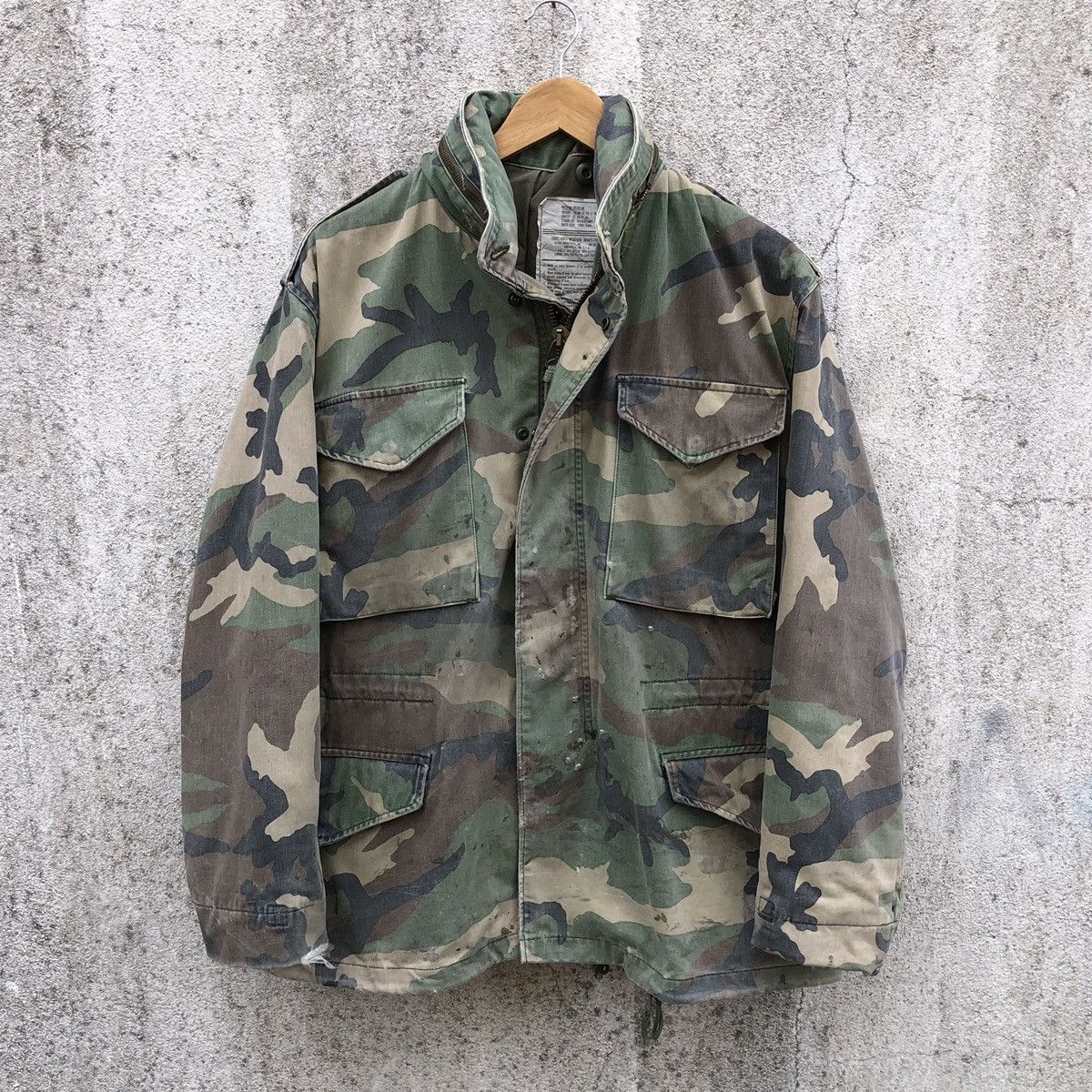 Alpha Industries 🔥VTG 80s Alpha Cold Weather Field THRASHED DISTRESSED Jacket Size US M / EU 48-50 / 2 - 1 Thumbnail