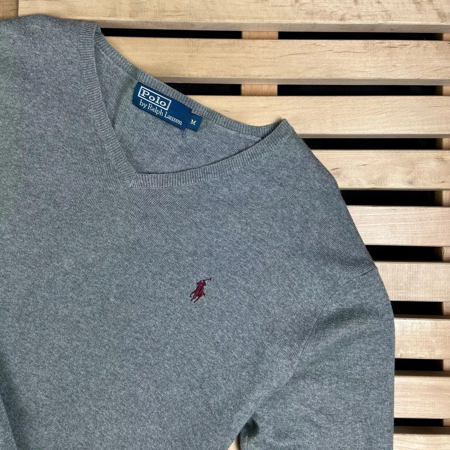 Polo Ralph Lauren × Ralph Lauren × Vintage Mens Sweater Jumper Polo Ralph Lauren Vintage Size M V Neck Size US M / EU 48-50 / 2 - 2 Thumbnail