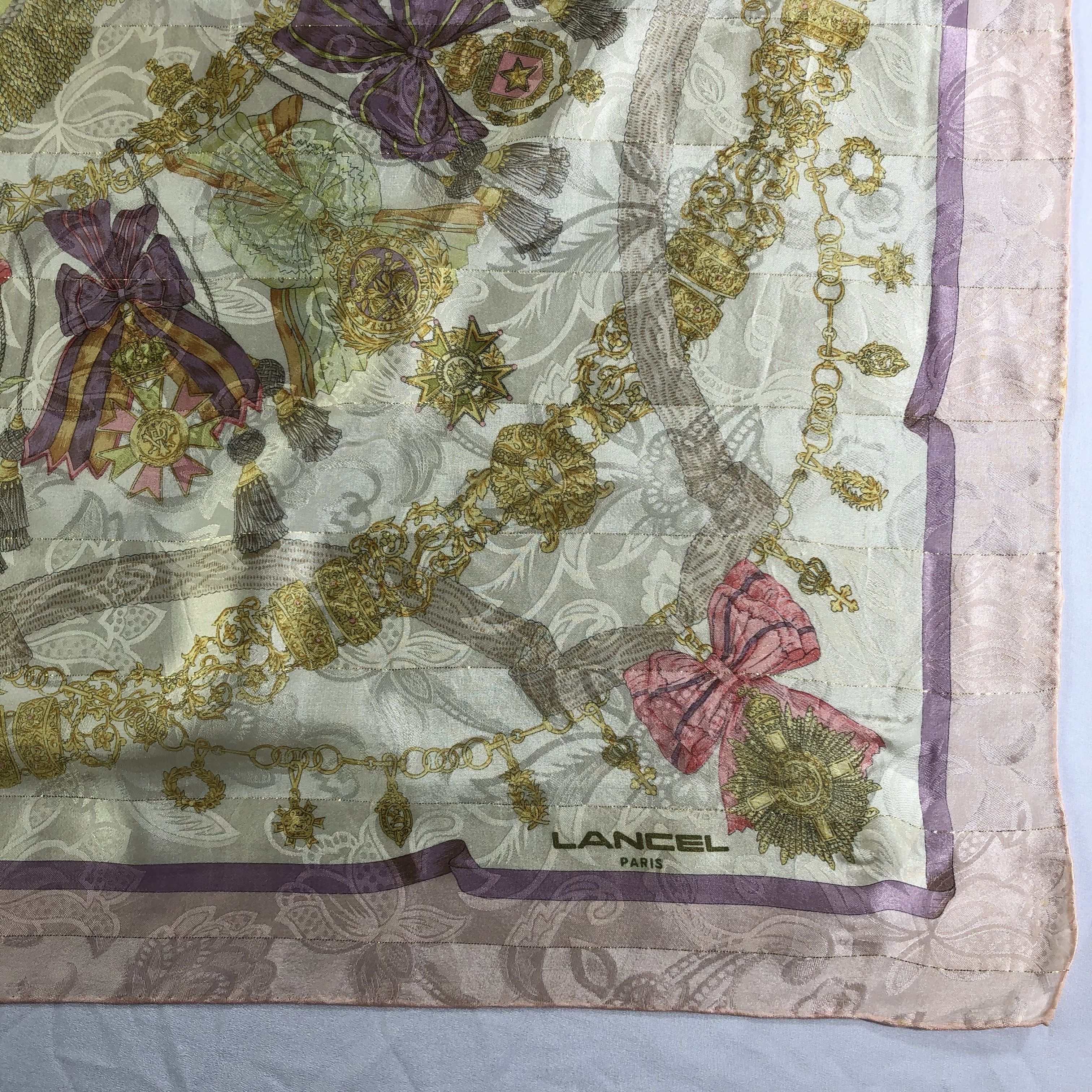 Lancel × Vintage Vintage Lancel Silk Scarf Size ONE SIZE - 3 Thumbnail