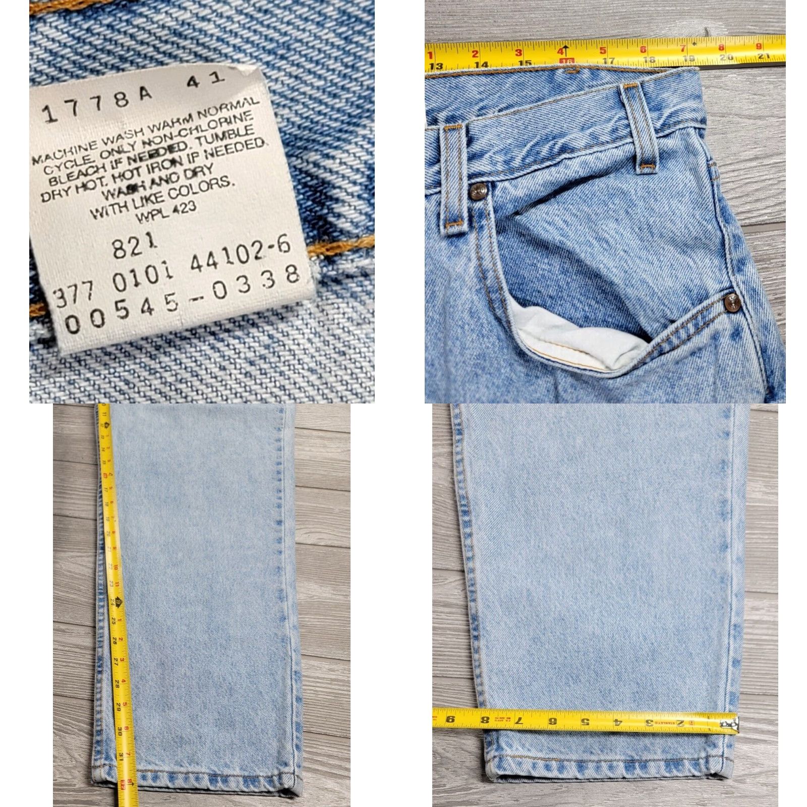 Levi's VINTAGE Levi's 545 Jeans Loose Fit 38x32 Light Blue USA Brown Tab Tapered 5-Pocket Men Size US 38 / EU 54 - 9 Thumbnail