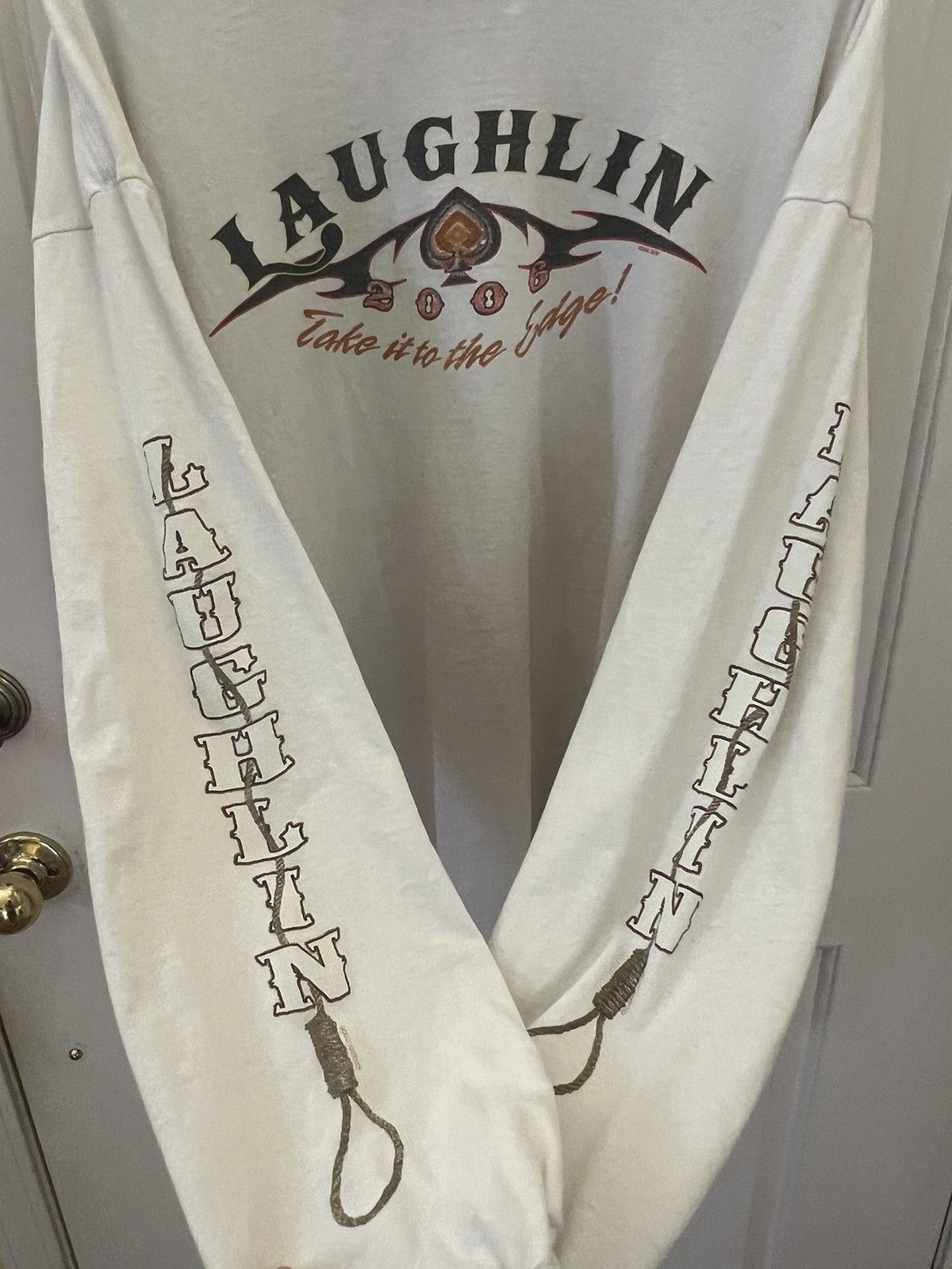 Vintage Thrashed sick Laughlin Nevada biker tee 2006 Size US XL / EU 56 / 4 - 5 Thumbnail
