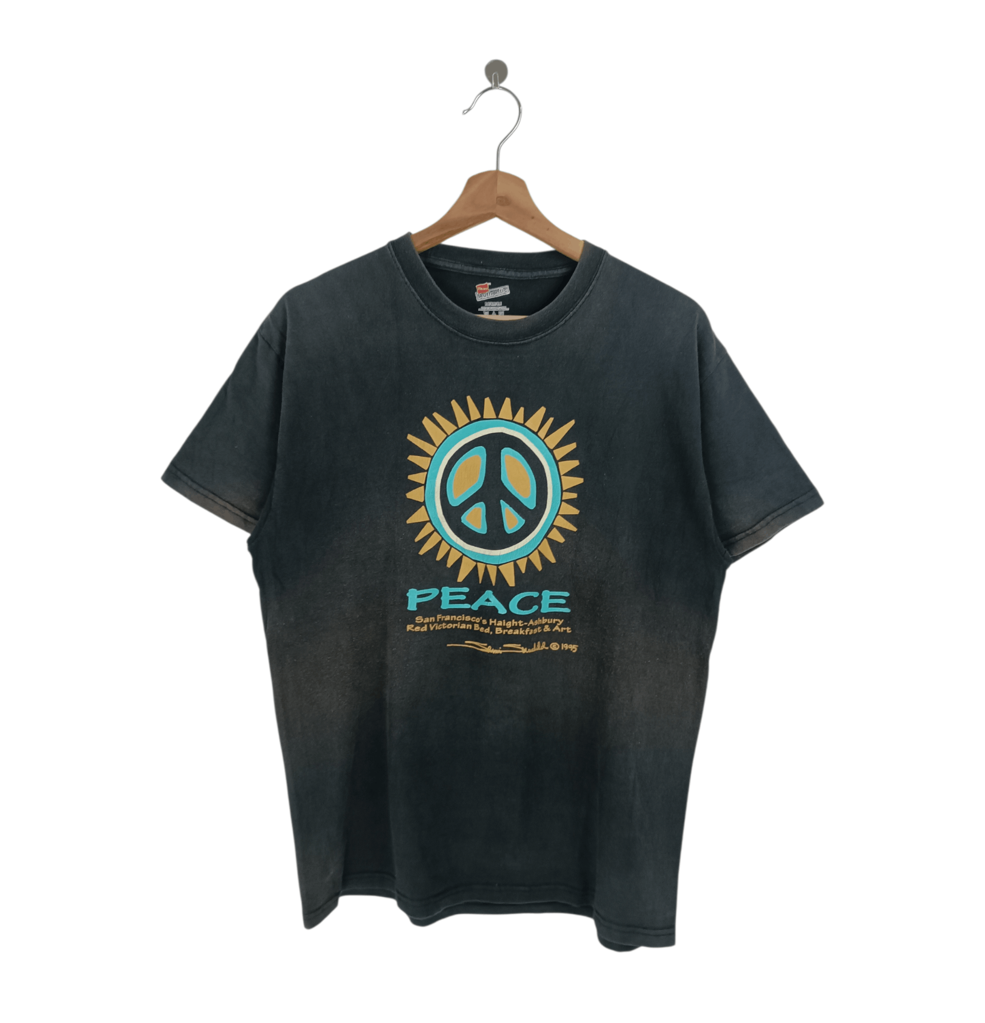 Vintage VINTAGE FADED PEACE LOGO TEE FREEDOM WOODSTOCK VERY RARE Size US M / EU 48-50 / 2 - 1 Thumbnail