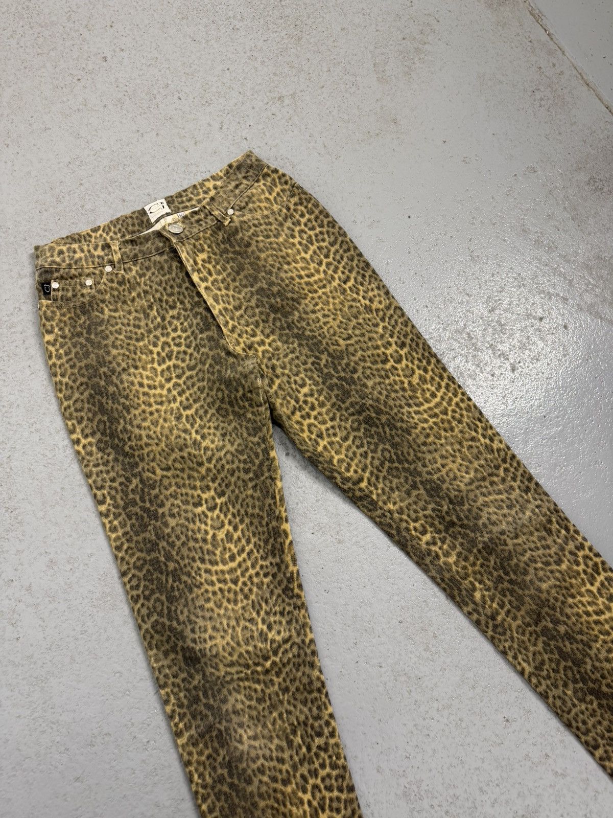 Just Cavalli Vintage Cavalli Jeans Leopard Overprinted Jeans Size 30" / US 8 / IT 44 - 3 Thumbnail
