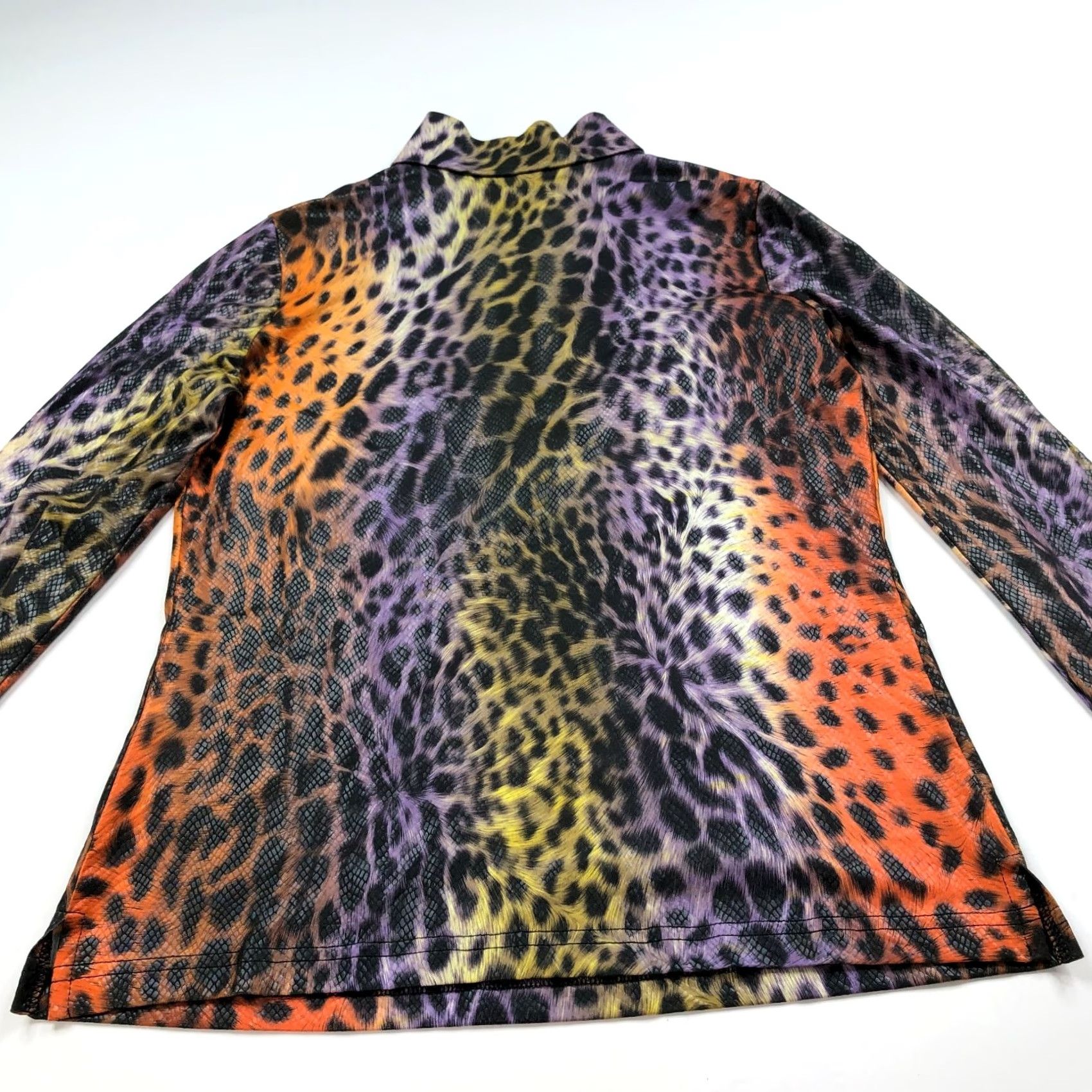 Gloverall Snoskins Pullover Shirt M Medium 1/4 Zip Long Sleeve Multicolor Colorful Artsy All Over Print Mint Women Size M / US 6-8 / IT 42-44 - 6 Thumbnail