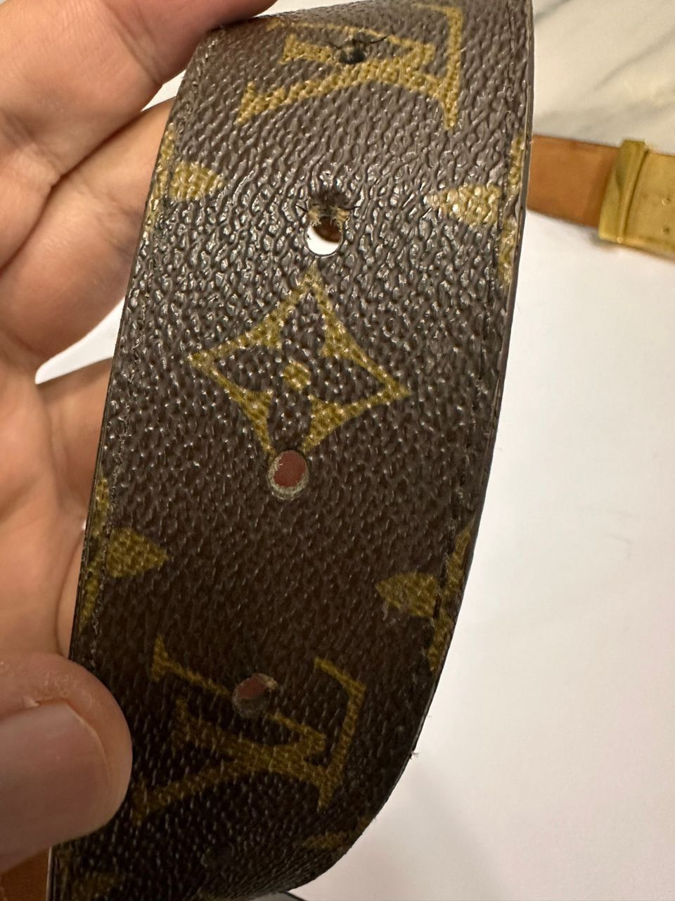 Louis Vuitton Authentic Louis Vuitton Monogram Belt 85/34 DEFECTED Size ONE SIZE - 12 Thumbnail