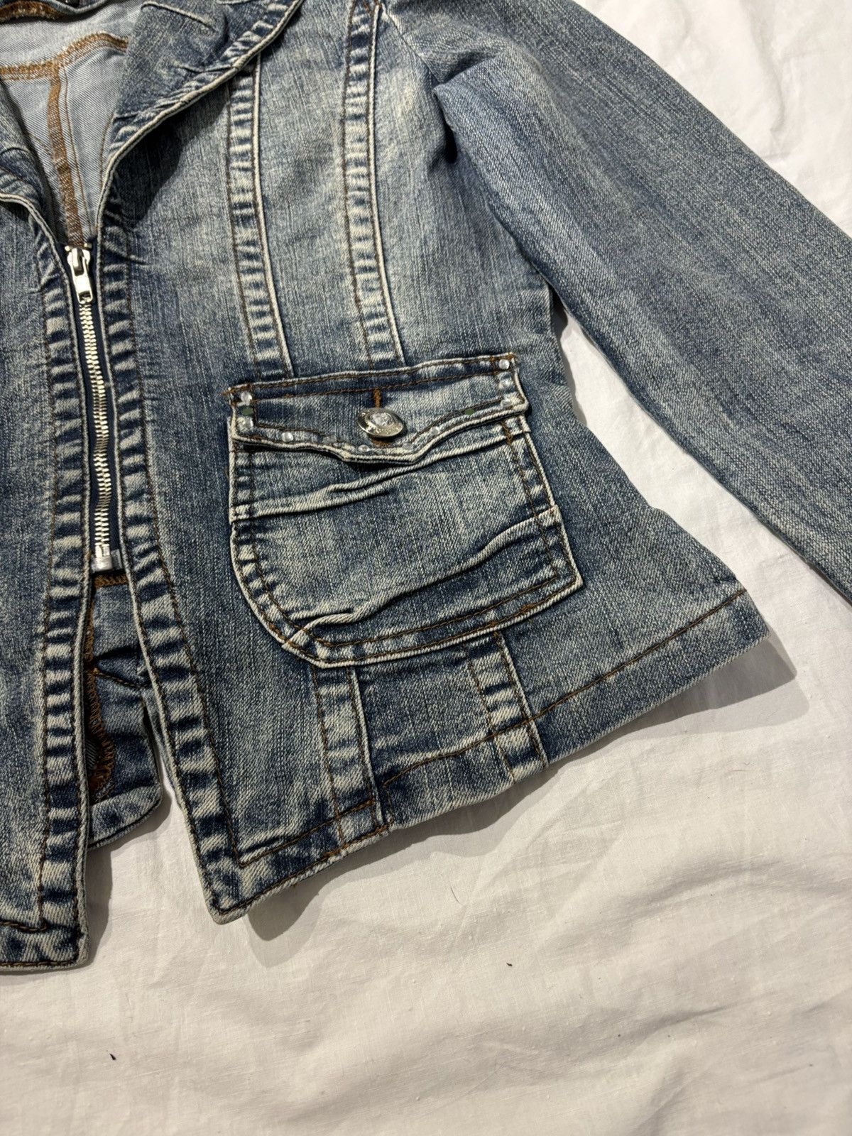 Seditionaries × Vintage Cool Cat vintage faded zip blazer jacket Size M / US 6-8 / IT 42-44 - 6 Thumbnail
