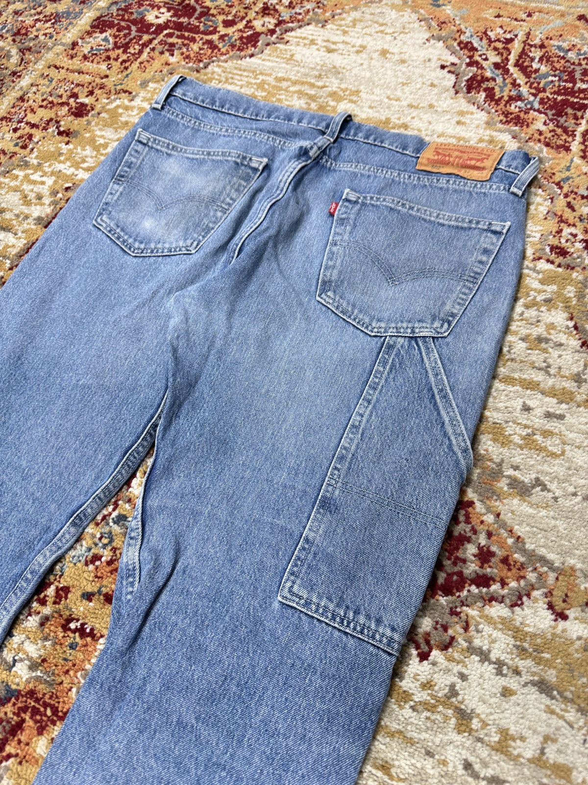 Levi's × Vintage Levi's Carpenter Baggy Denim Washed Black Jeans Pants Size US 36 / EU 52 - 3 Thumbnail