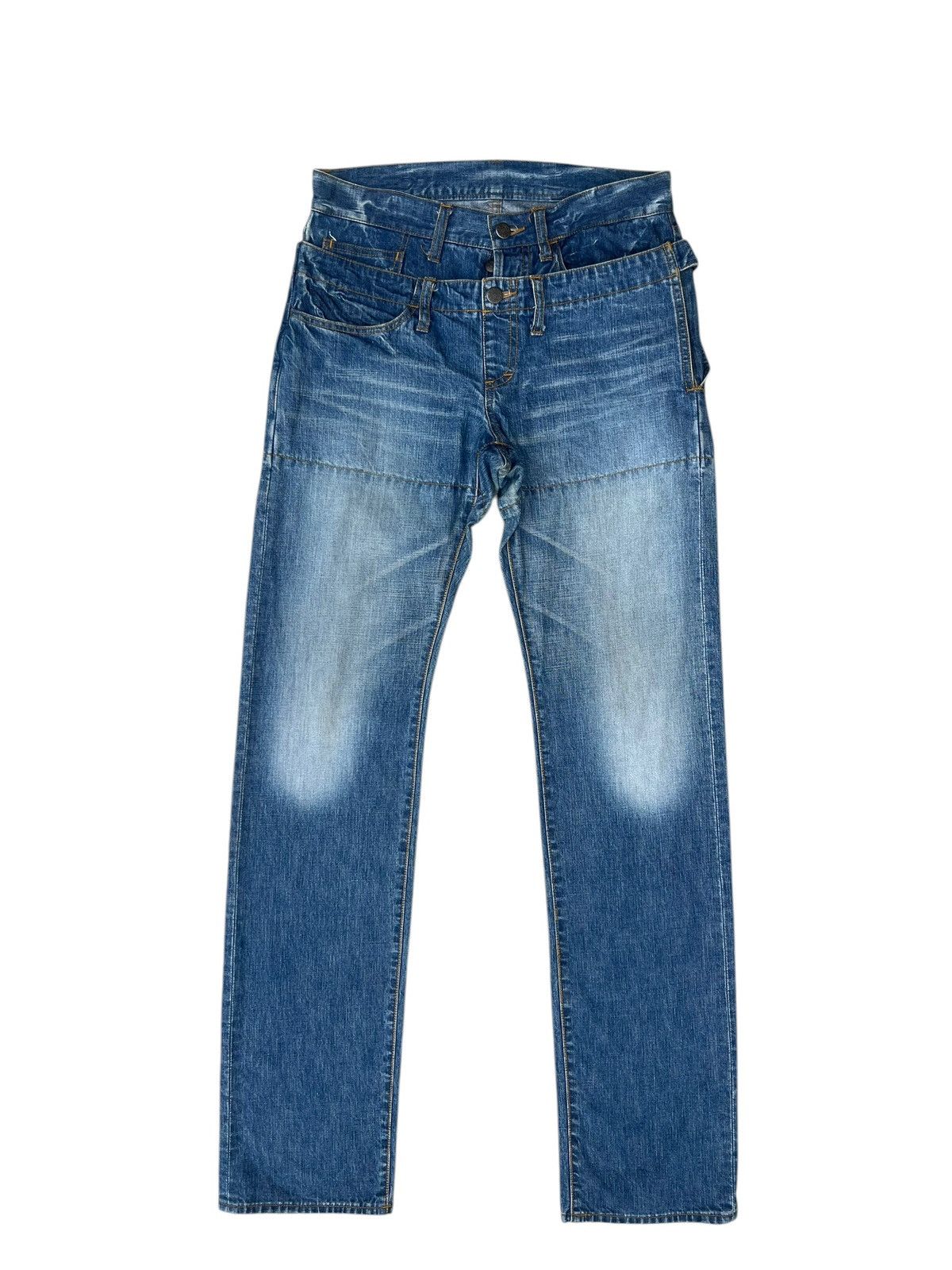 CABANE de ZUCCa Vintage Cabane de Zucca Faded Denim Double Waist Jeans Size US 30 / EU 46 - 1 Thumbnail