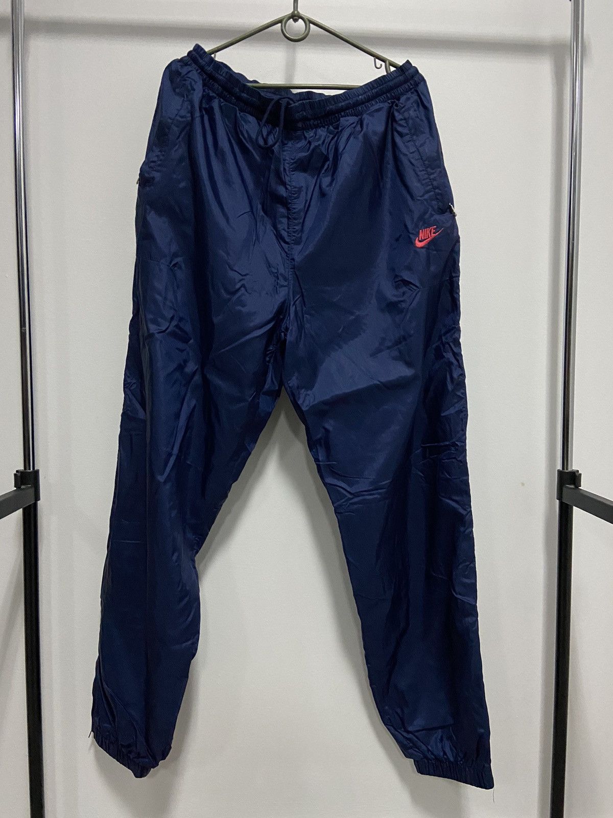 Nike × Vintage Nike nylon Suit Vintage 90s Big Logo Pants Sweatshirt Size US XL / EU 56 / 4 - 9 Thumbnail