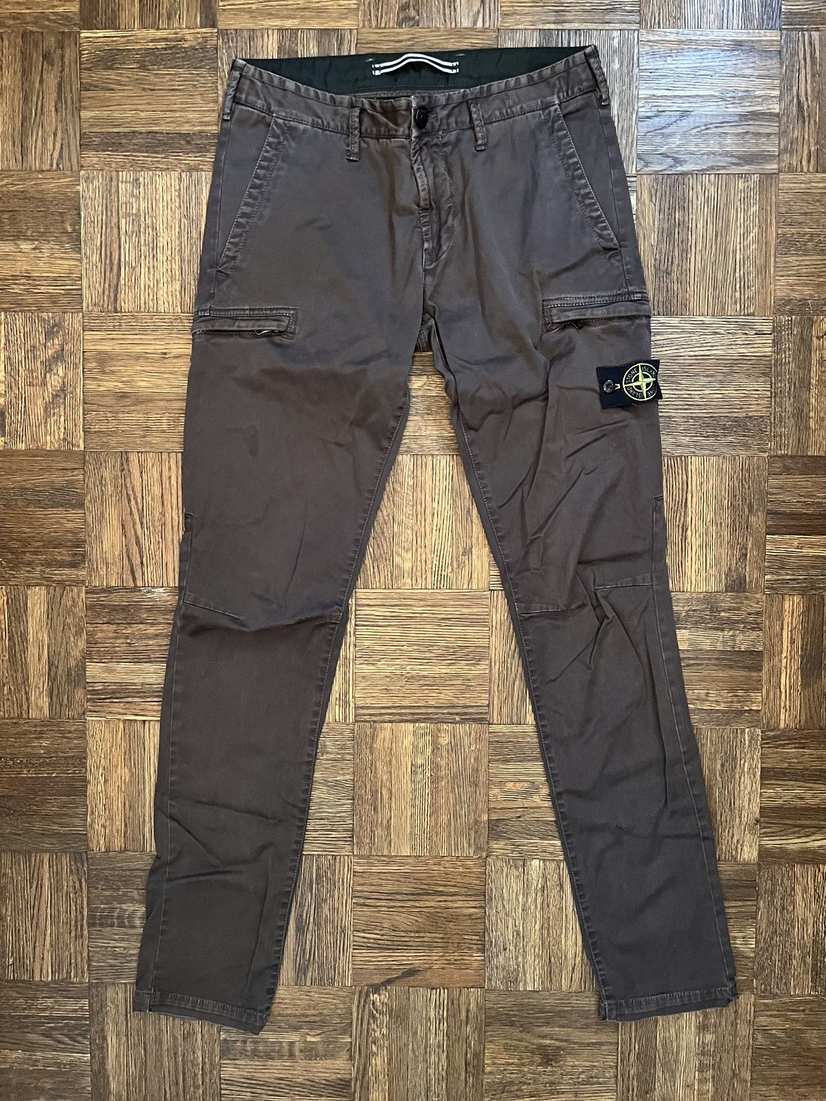 image of Stone Island Burgundy Cargo Pant, Men's (Size 31)