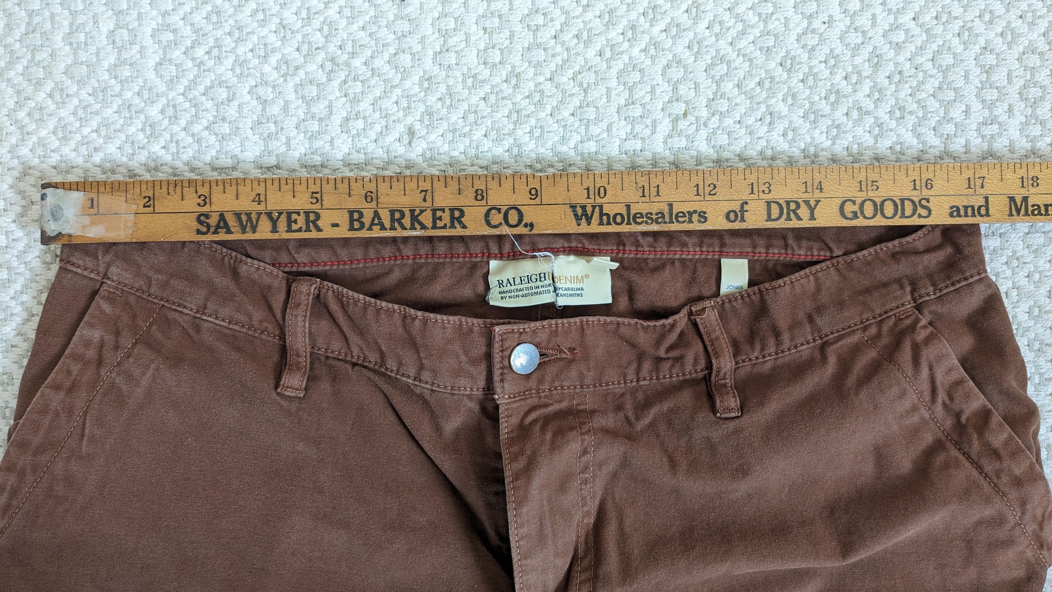 Raleigh Denim Raleigh Denim Jones Cut Brown Khaki Pants 34x32 Size US 34 / EU 50 - 2 Thumbnail