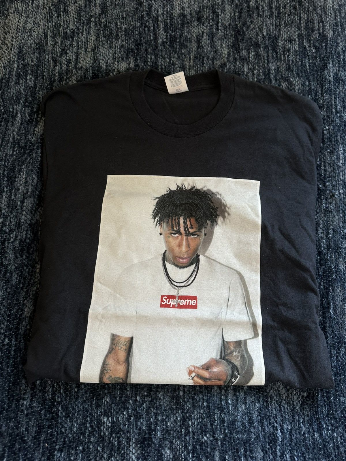 Supreme Navy Supreme NBA YoungBoy Tee Shirt | Grailed