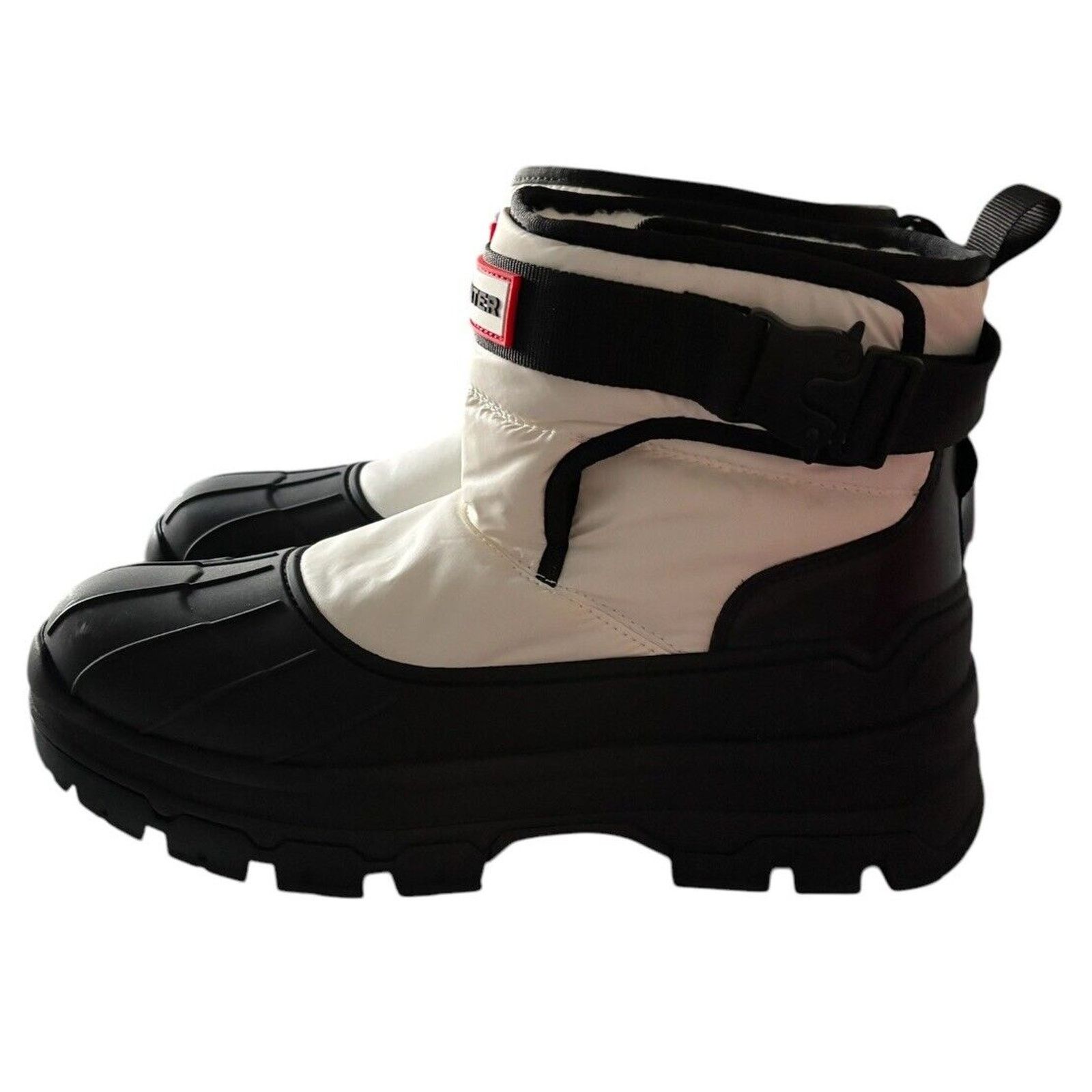 Hunter Hunter Boots Short Buckle Snow Buckle Ankle Black White Sz 8 Size US 8 / IT 38 - 5 Thumbnail